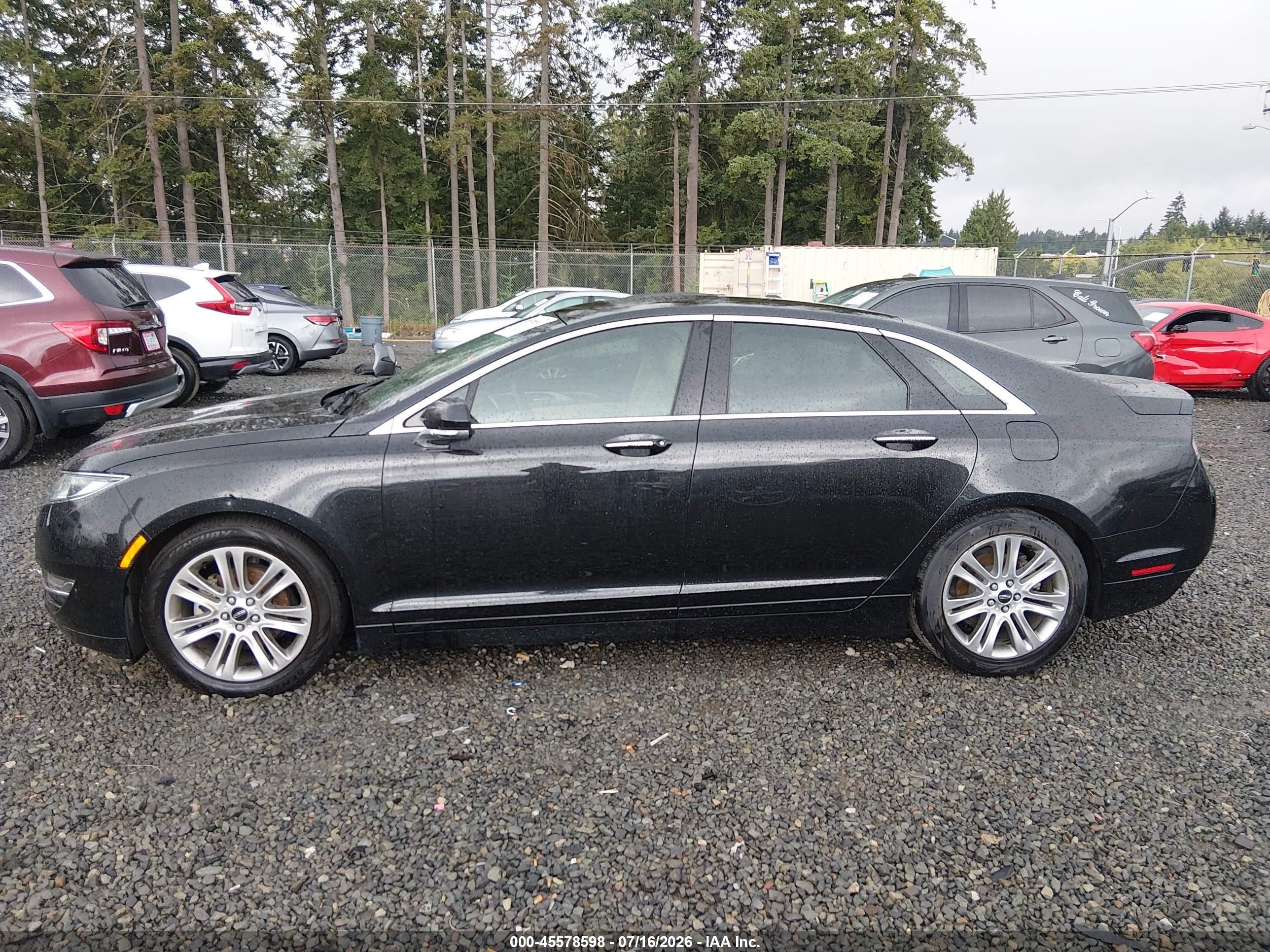 2013 Lincoln Mkz Hybrid   Black vin: 3LN6L2LUXDR826609