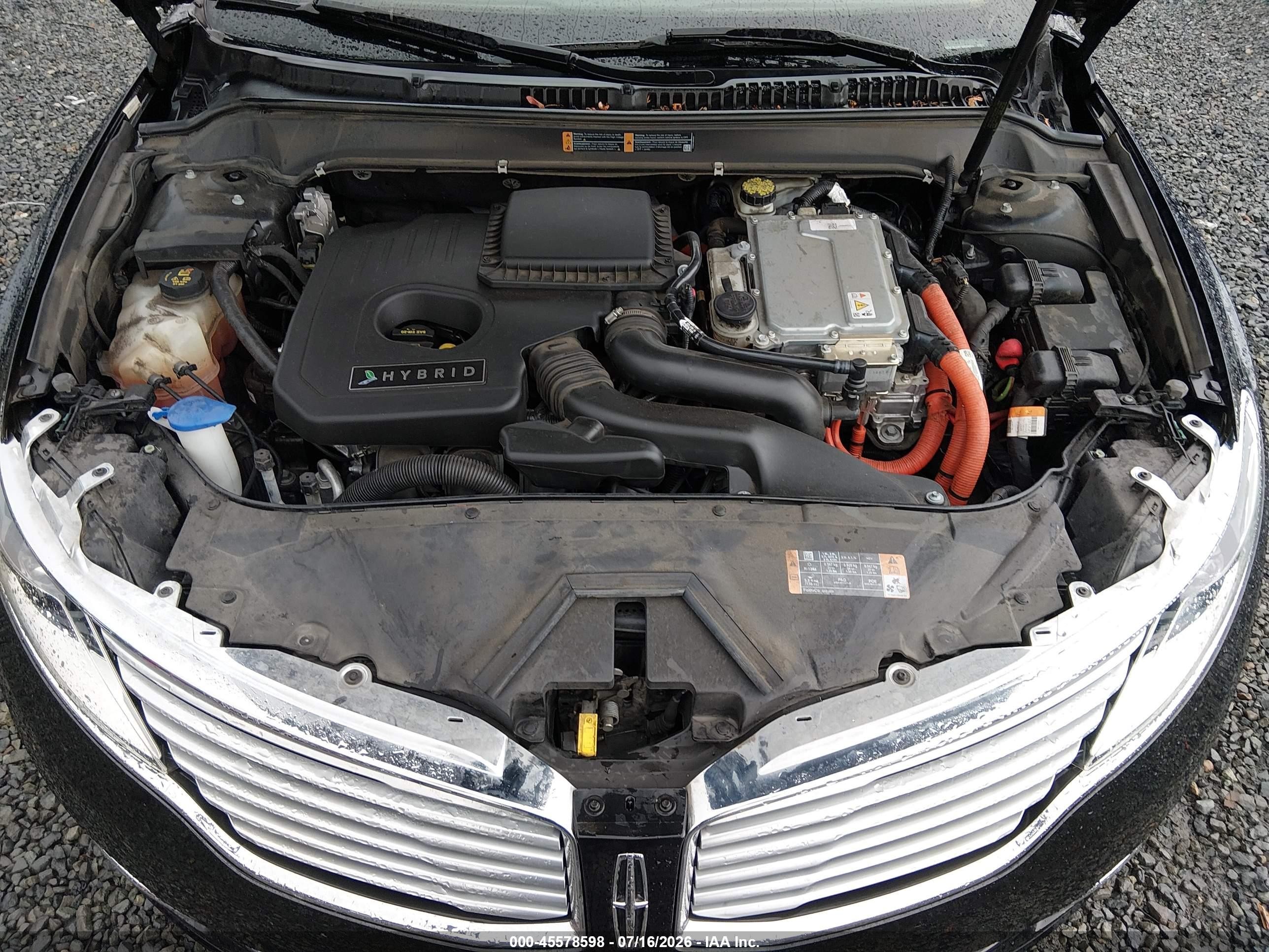 2013 Lincoln Mkz Hybrid   Black vin: 3LN6L2LUXDR826609