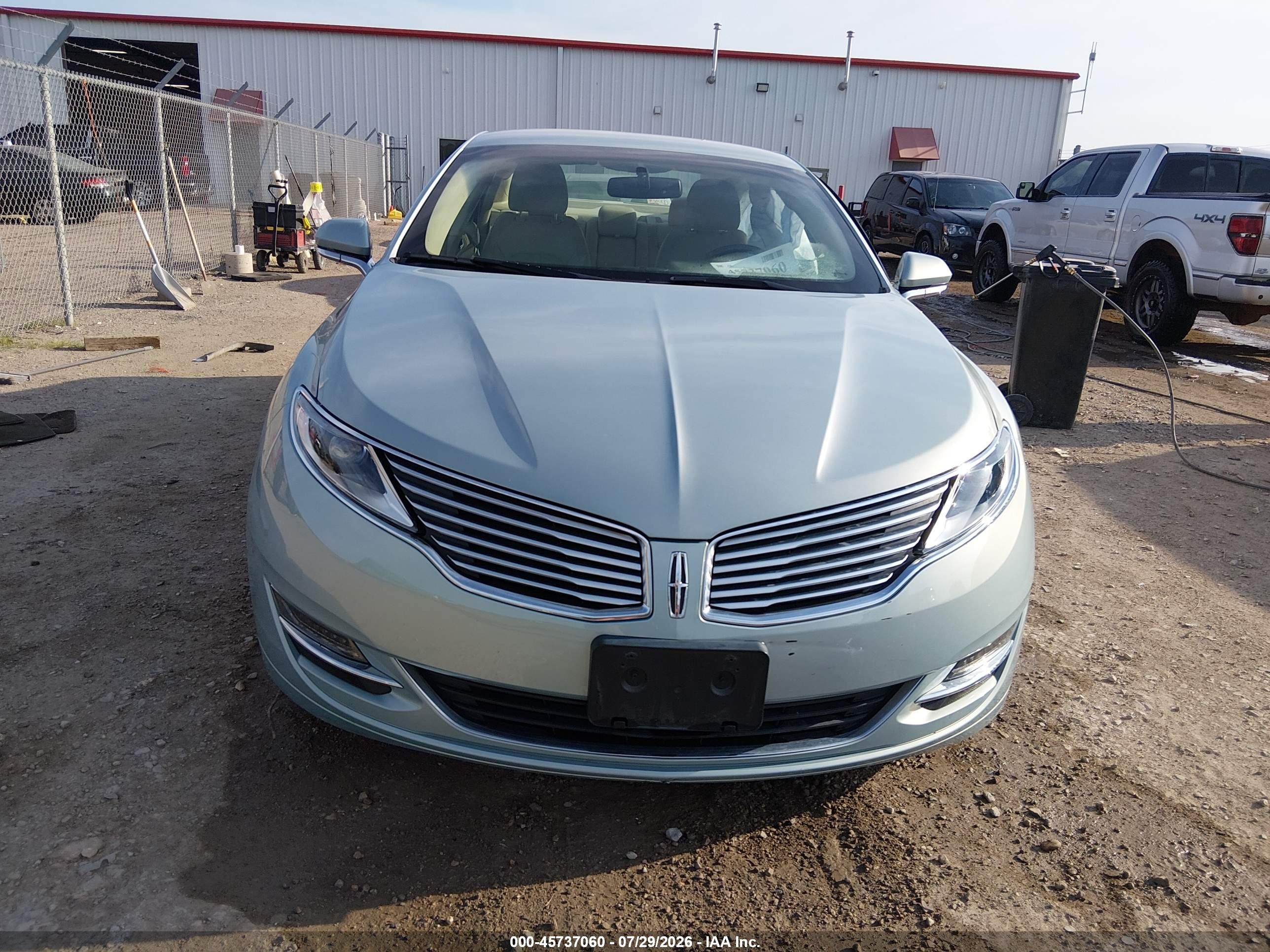 2013 Lincoln Mkz Hybrid   Blue vin: 3LN6L2LUXDR826920