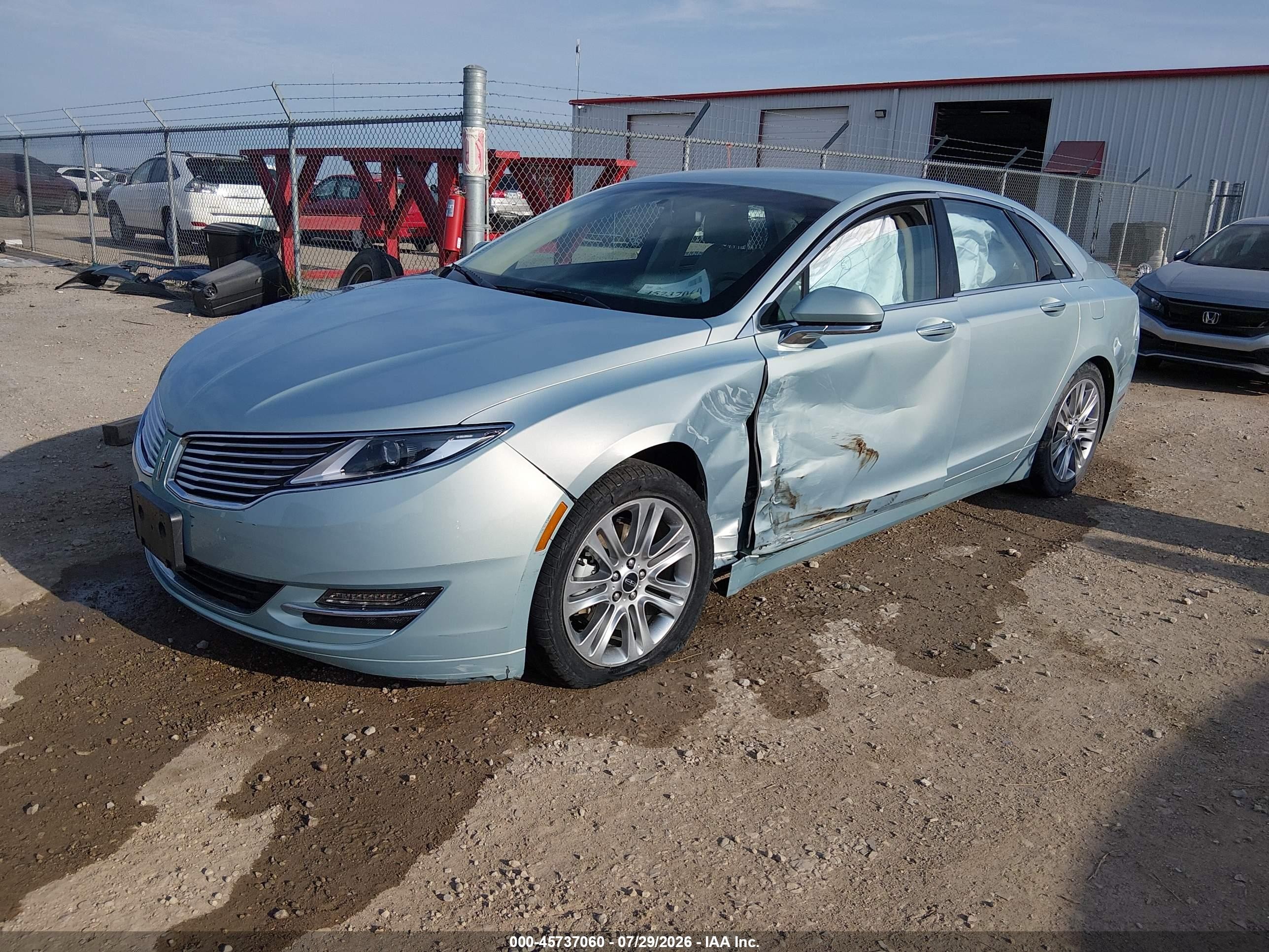 2013 Lincoln Mkz Hybrid   Blue vin: 3LN6L2LUXDR826920