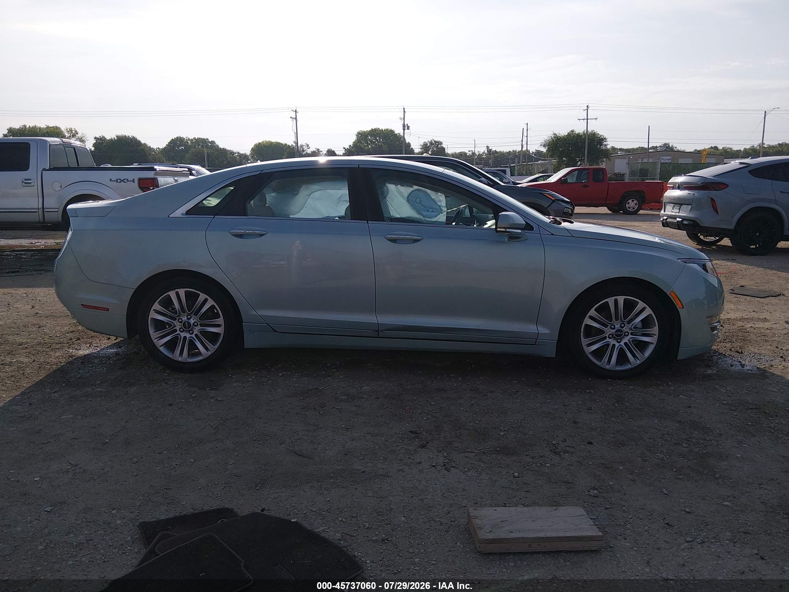2013 Lincoln Mkz Hybrid   Blue vin: 3LN6L2LUXDR826920