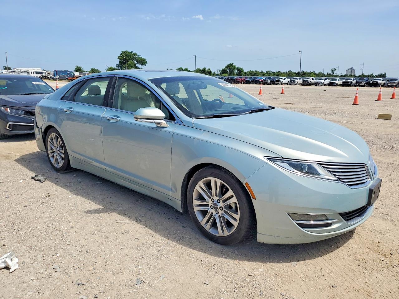 2014 Lincoln Mkz Hybrid Turquoise vin: 3LN6L2LUXER817605