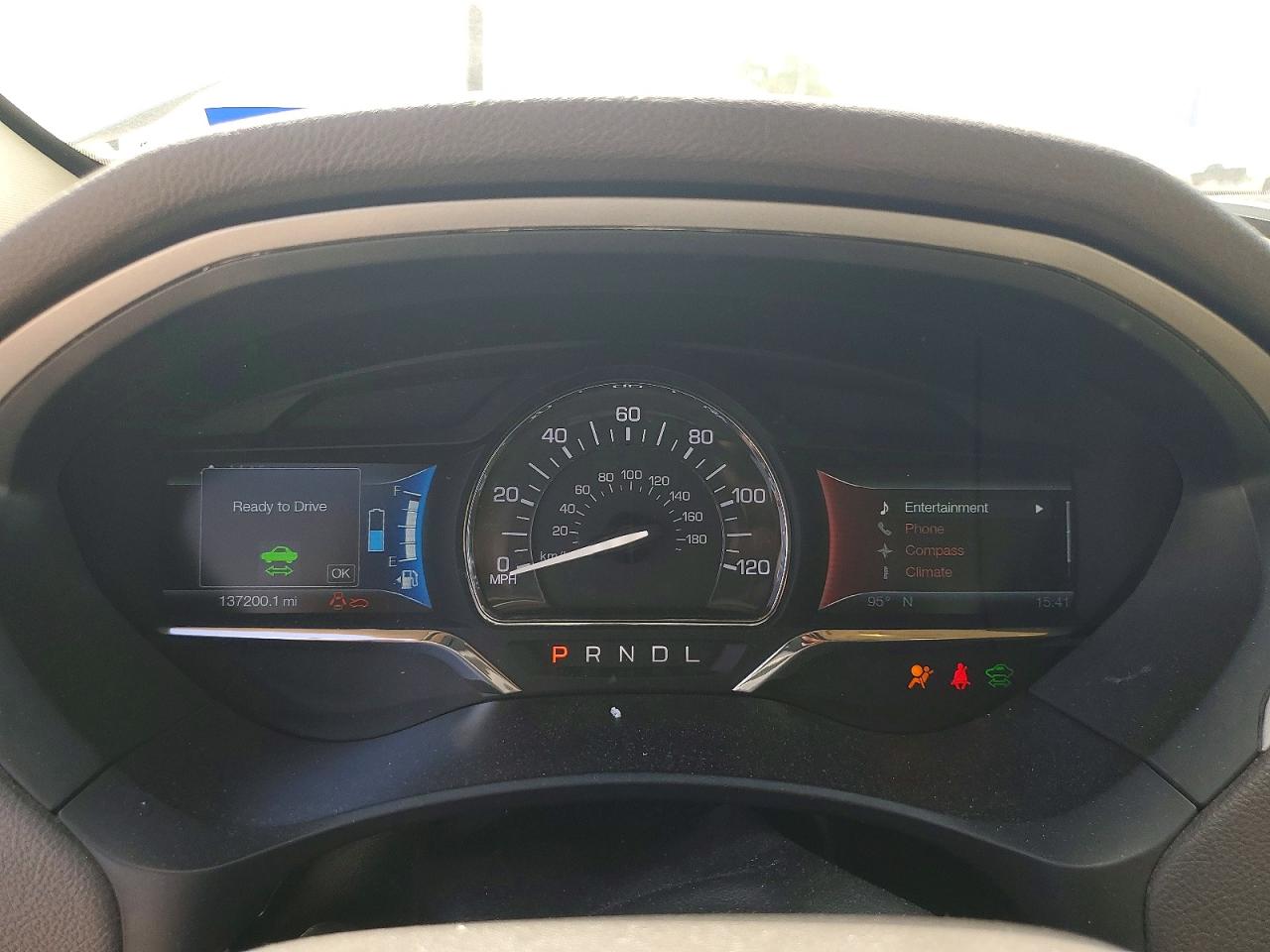 2014 Lincoln Mkz Hybrid Turquoise vin: 3LN6L2LUXER817605