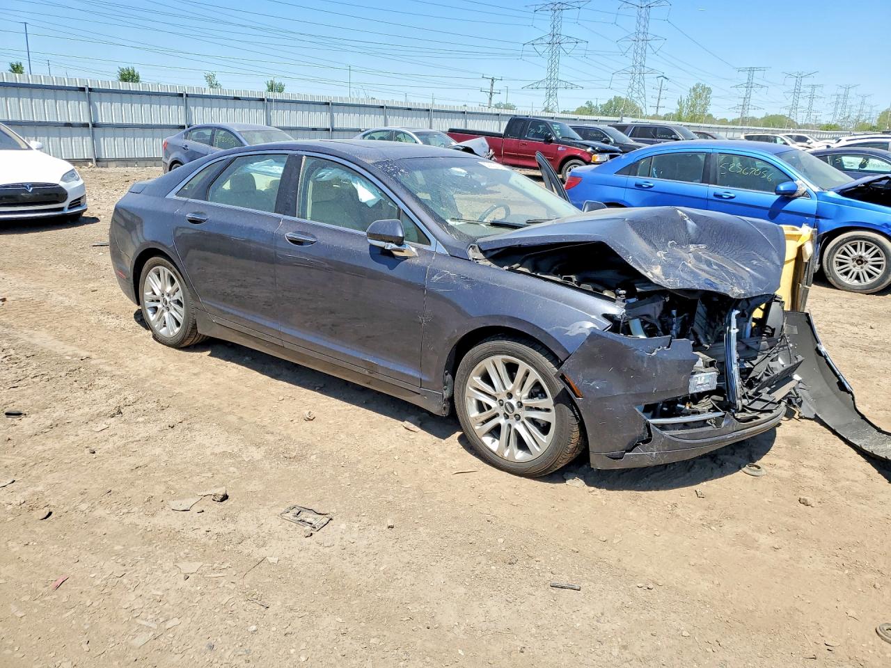 2014 Lincoln Mkz Hybrid Gray vin: 3LN6L2LUXER821783