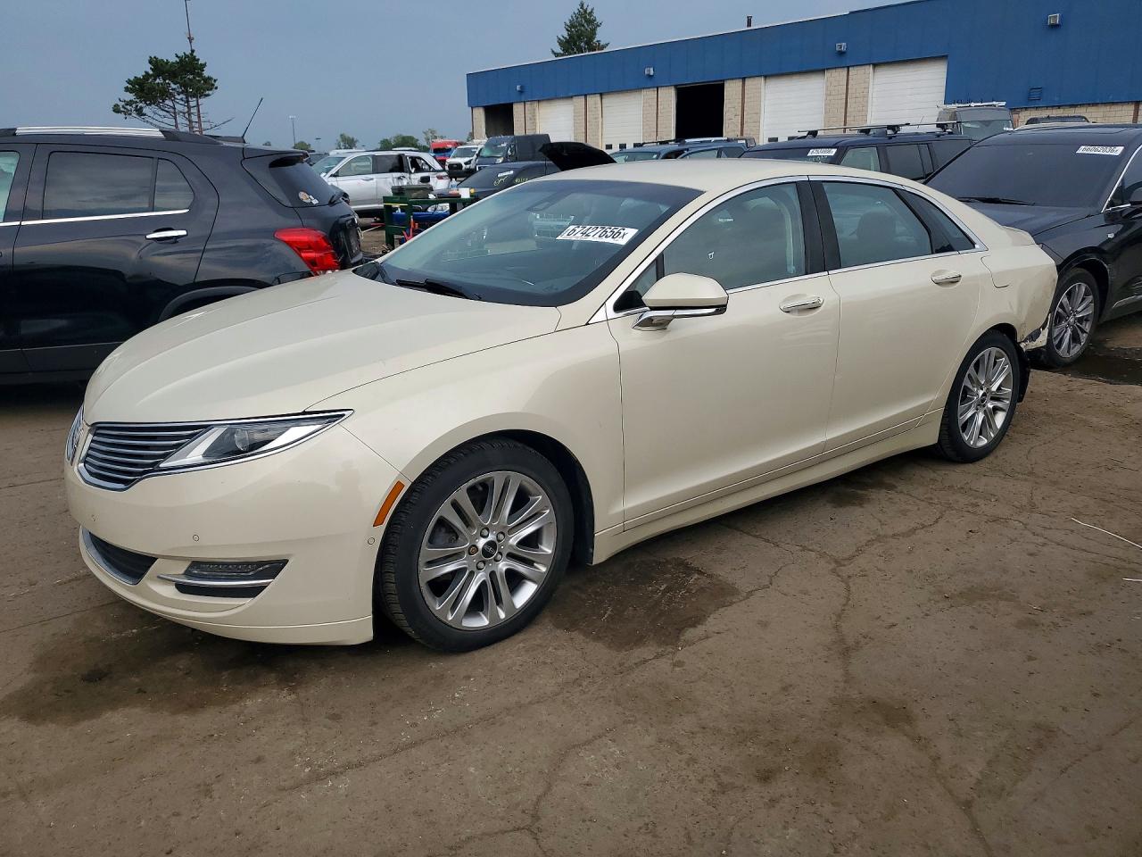 2014 Lincoln Mkz Hybrid Beige vin: 3LN6L2LUXER828717