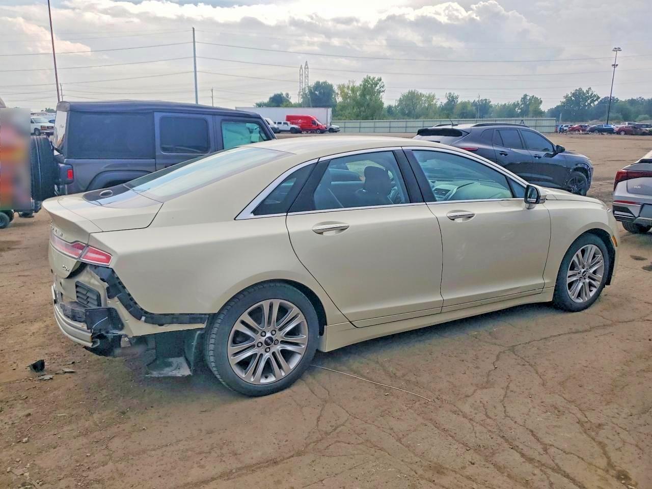 2014 Lincoln Mkz Hybrid Beige vin: 3LN6L2LUXER828717