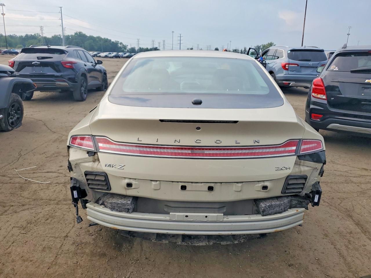 2014 Lincoln Mkz Hybrid Beige vin: 3LN6L2LUXER828717