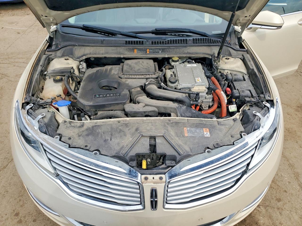 2014 Lincoln Mkz Hybrid Beige vin: 3LN6L2LUXER828717