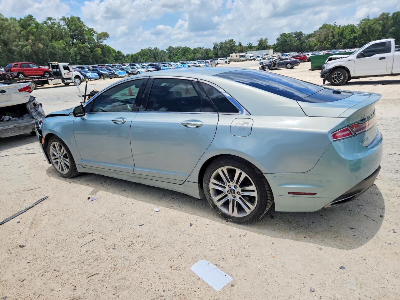 2014 Lincoln Mkz Hybrid Blue vin: 3LN6L2LUXER834047