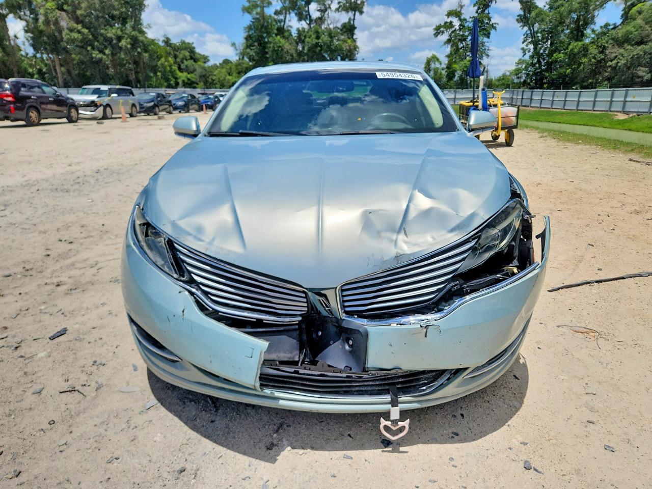 2014 Lincoln Mkz Hybrid Blue vin: 3LN6L2LUXER834047