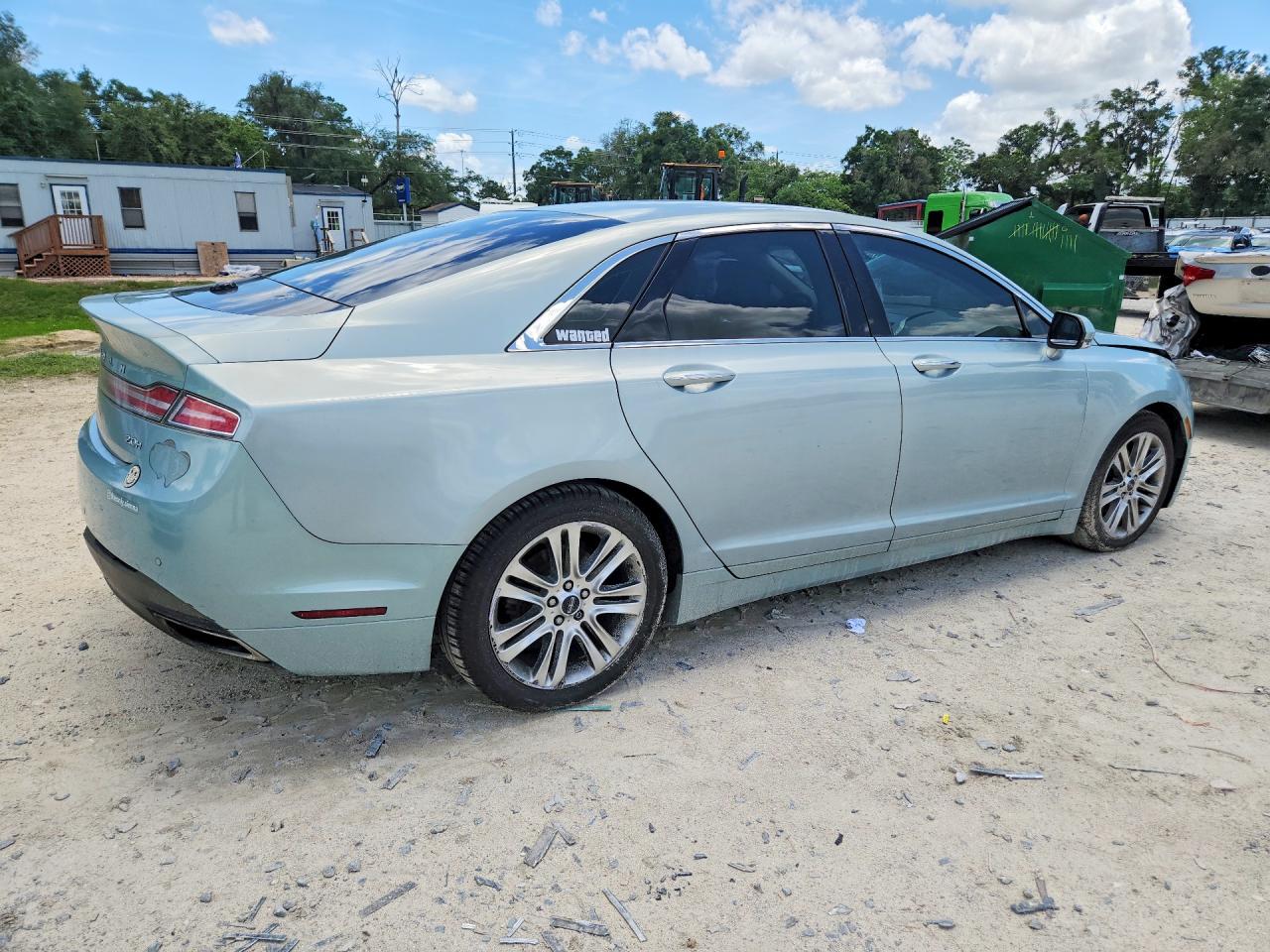 2014 Lincoln Mkz Hybrid Blue vin: 3LN6L2LUXER834047