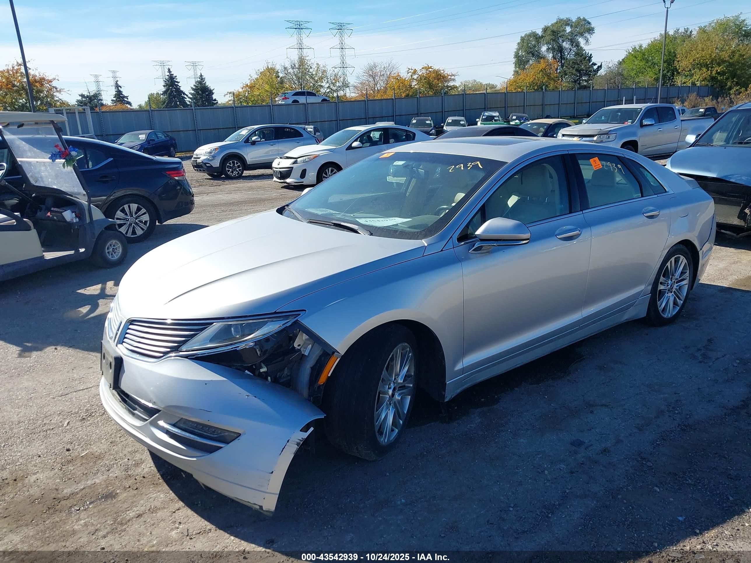 2015 Lincoln Mkz Hybrid   Silver vin: 3LN6L2LUXFR612108