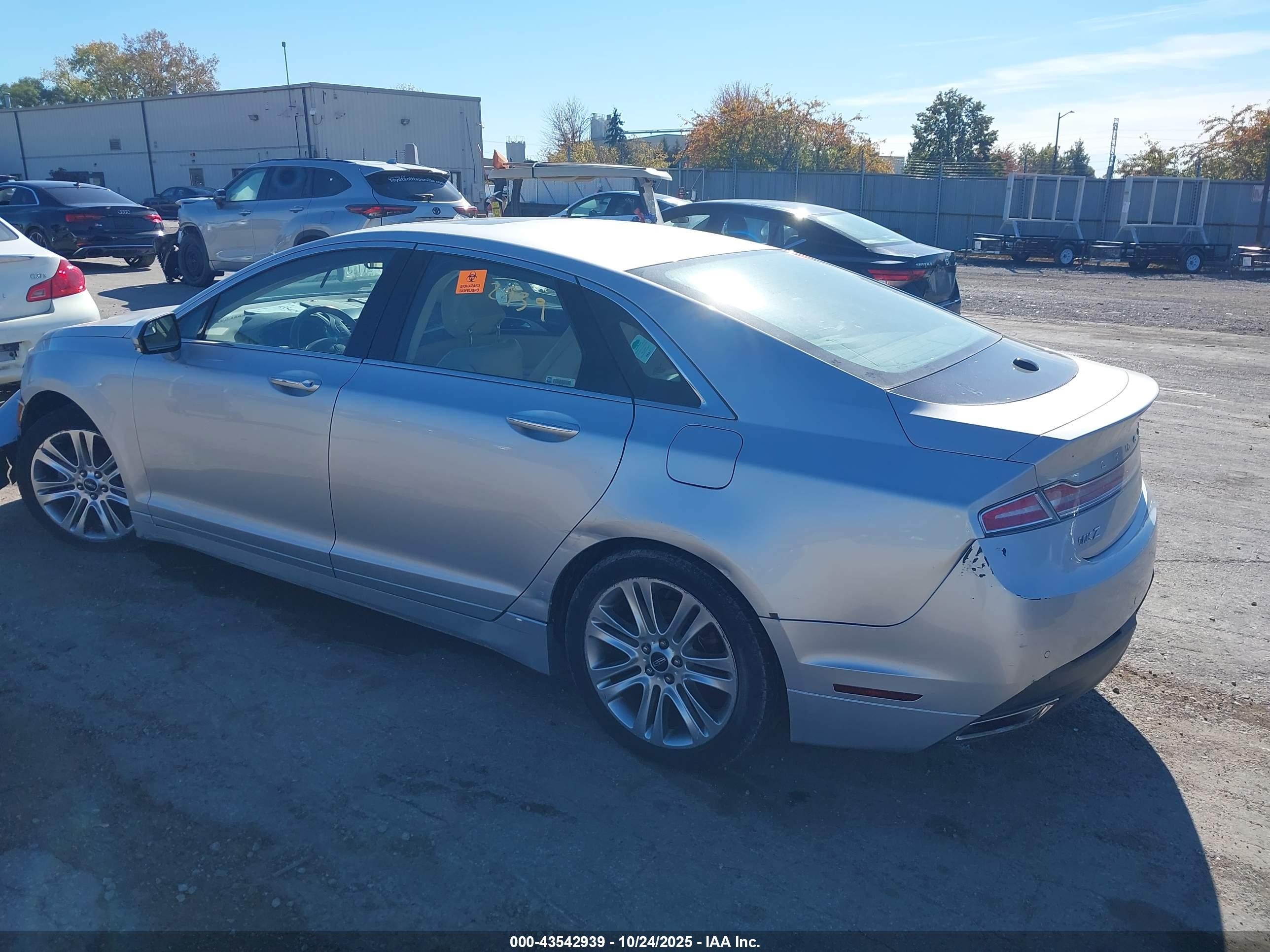 2015 Lincoln Mkz Hybrid   Silver vin: 3LN6L2LUXFR612108