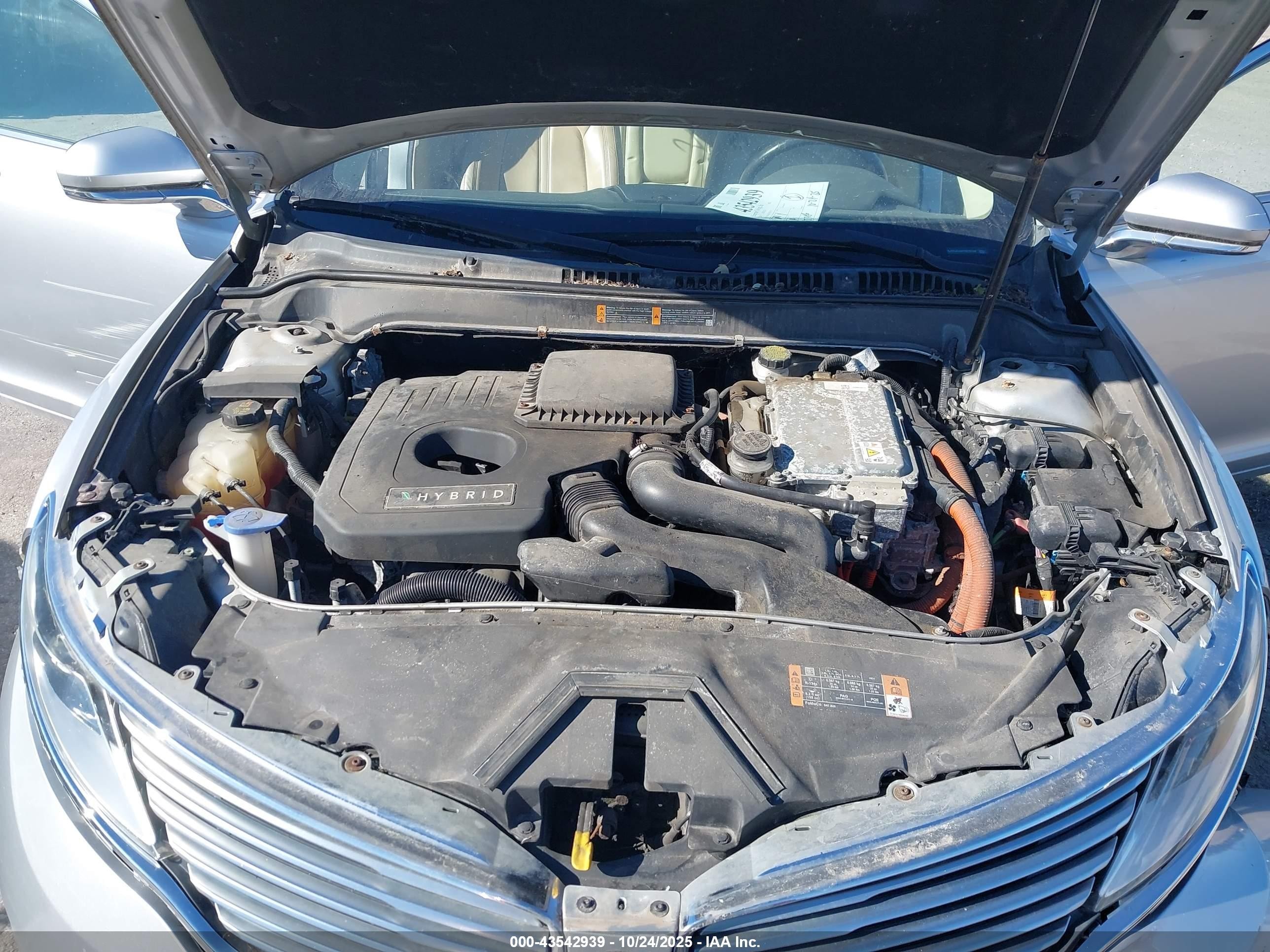2015 Lincoln Mkz Hybrid   Silver vin: 3LN6L2LUXFR612108