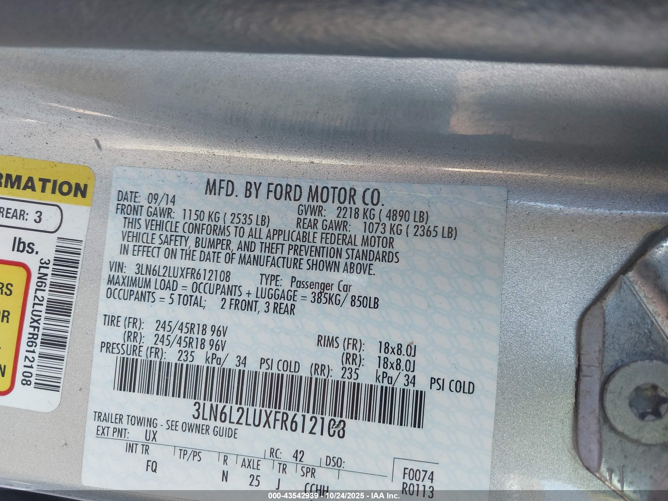 2015 Lincoln Mkz Hybrid   Silver vin: 3LN6L2LUXFR612108
