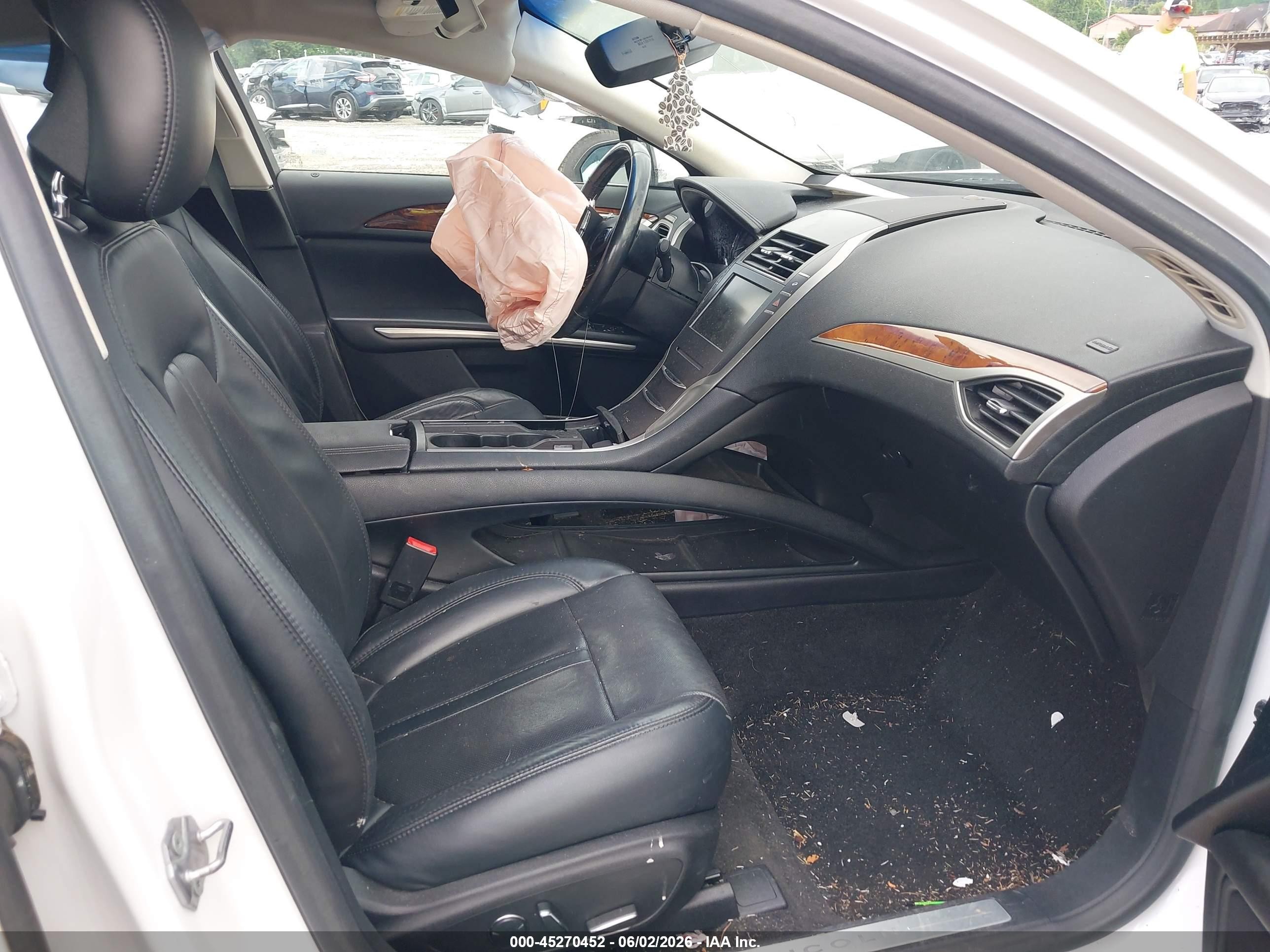 2015 Lincoln Mkz Hybrid White vin: 3LN6L2LUXFR614098