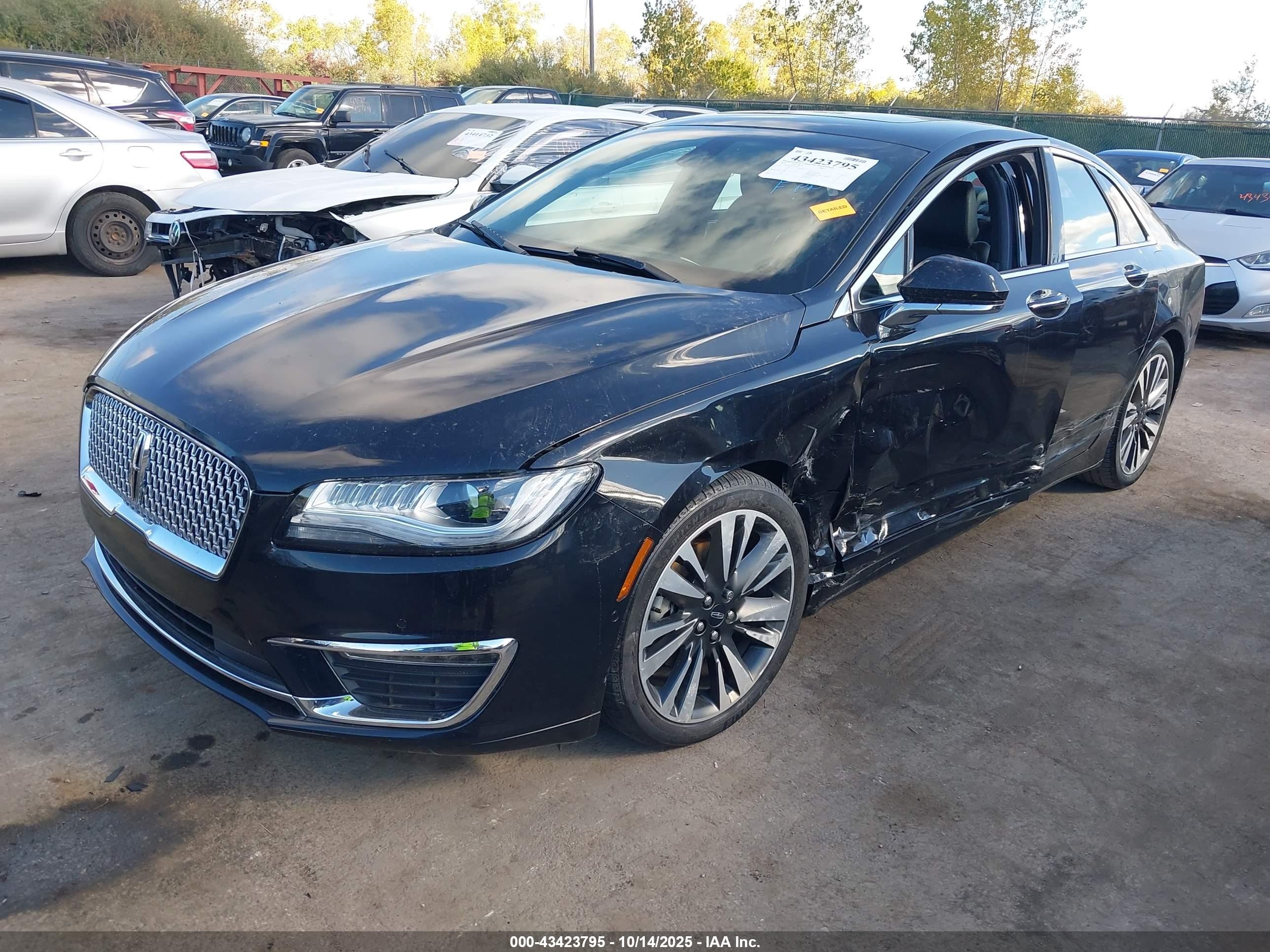 2020 Lincoln Mkz Reserve Black vin: 3LN6L5E96LR615951