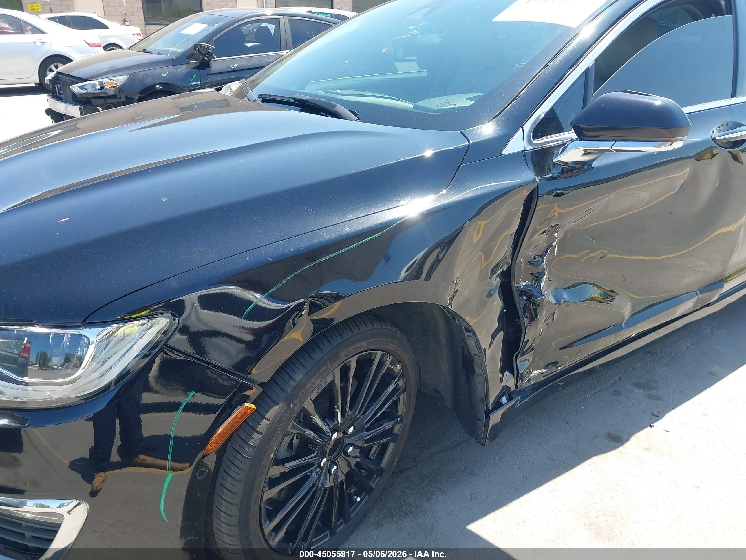 2017 Lincoln Mkz Reserve Black vin: 3LN6L5FC6HR660356
