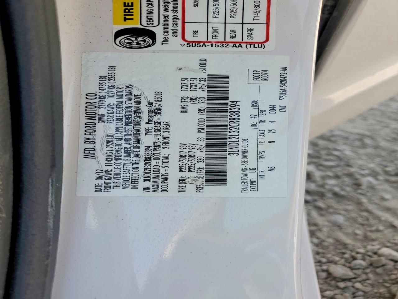2012 Lincoln Mkz Hybrid White vin: 3LNDL2L32CR838394