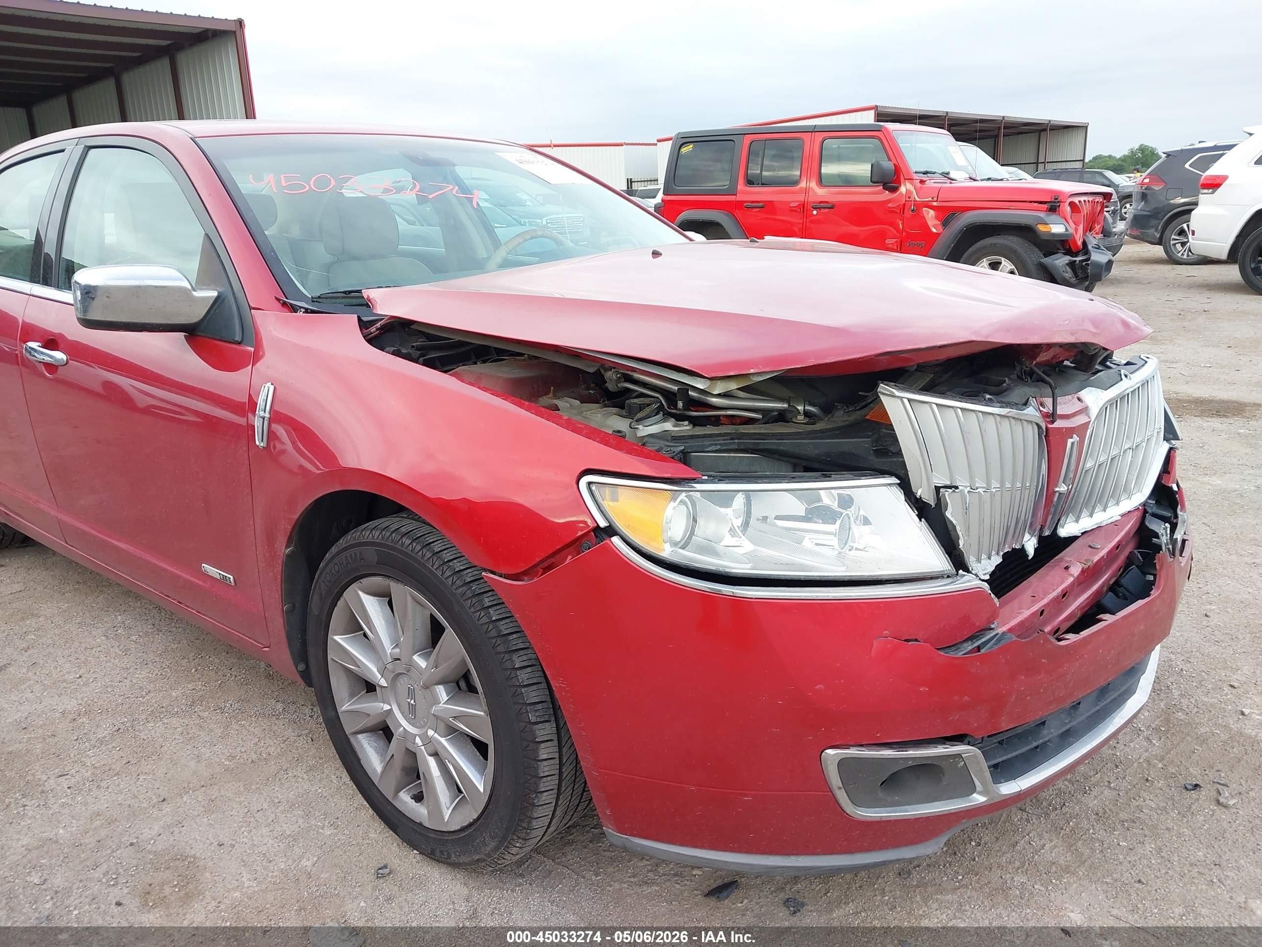 2012 Lincoln Mkz Hybrid   Red vin: 3LNDL2L33CR811012
