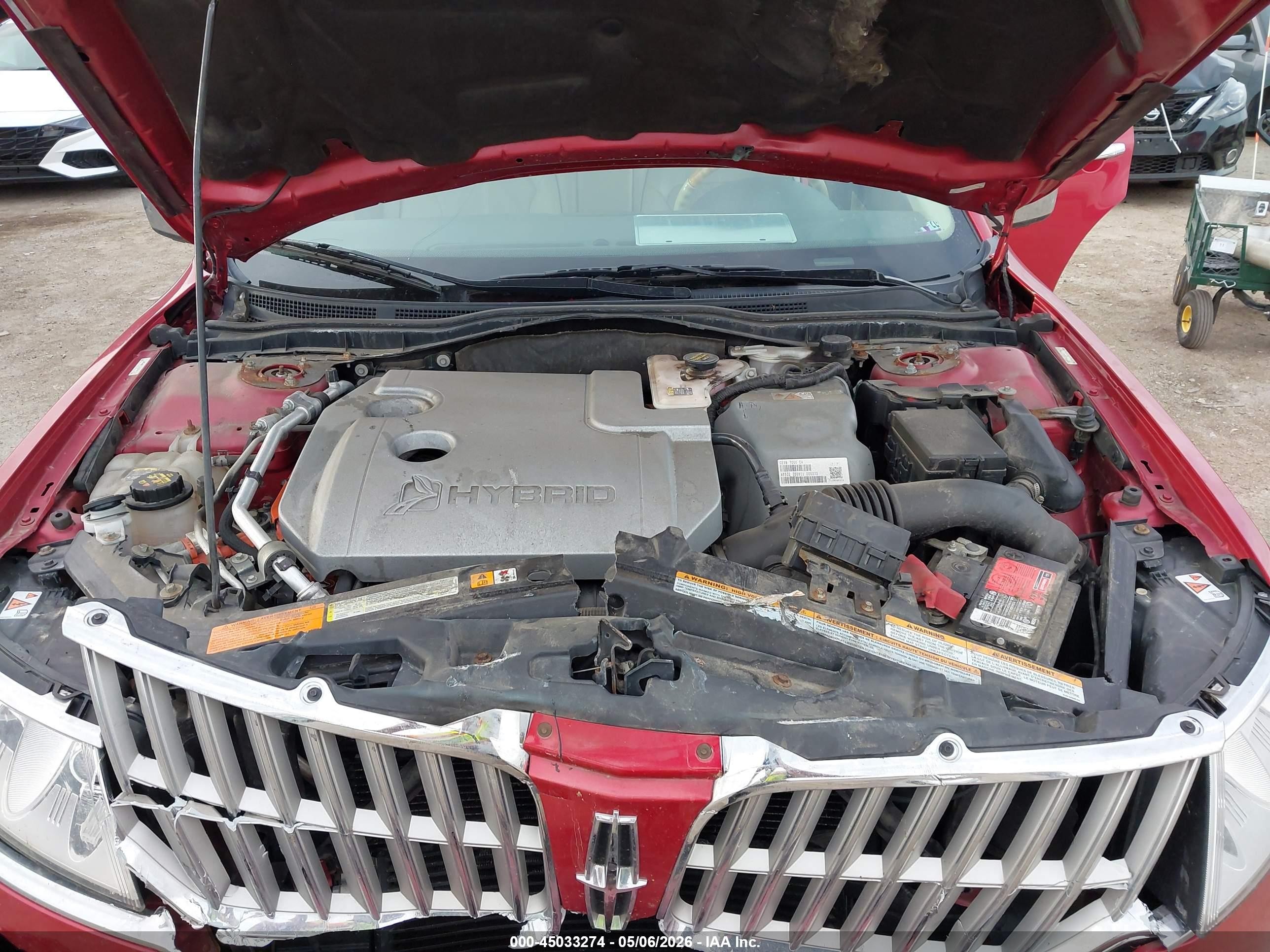 2012 Lincoln Mkz Hybrid   Red vin: 3LNDL2L33CR811012