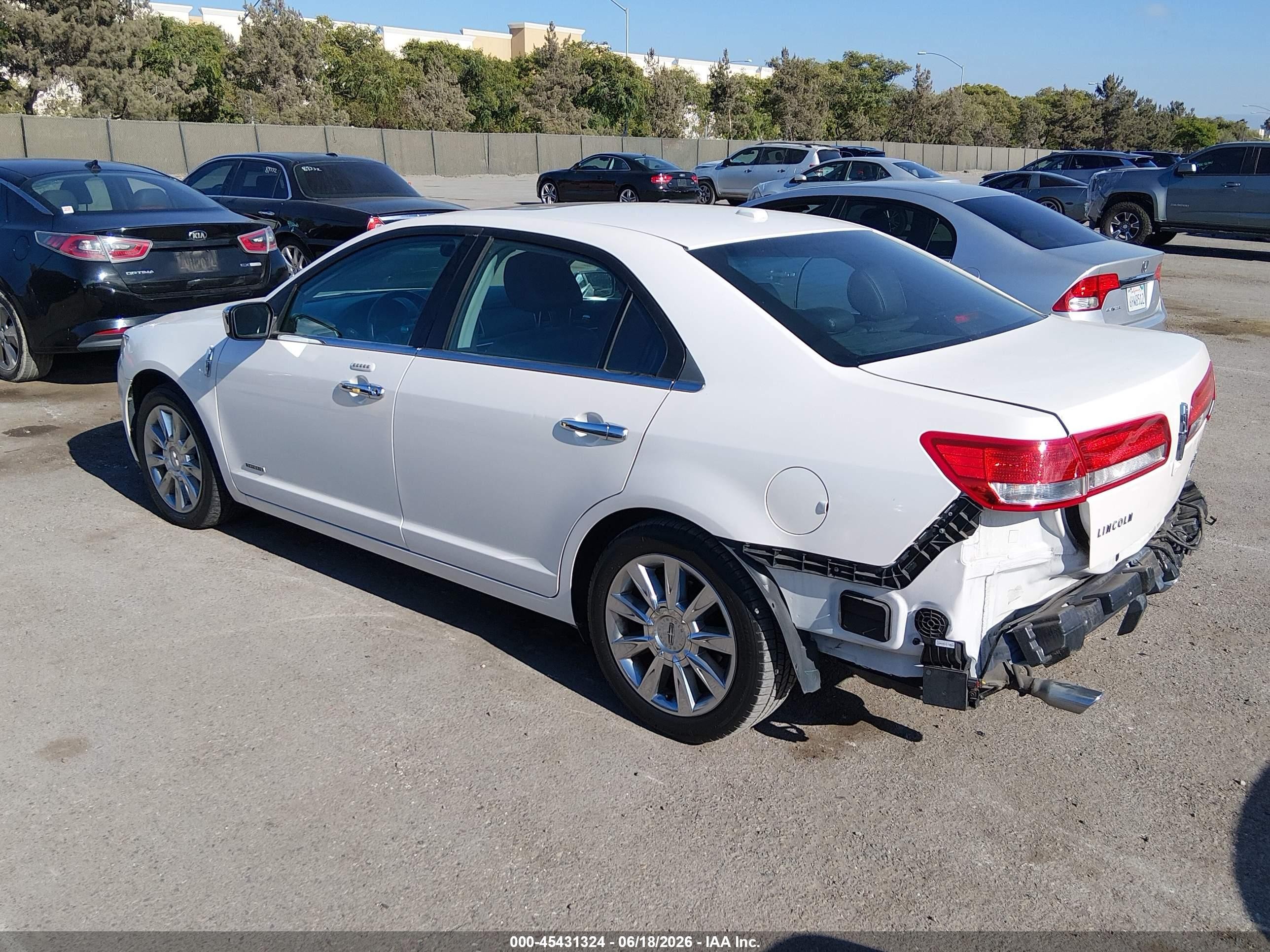 2011 Lincoln Mkz Hybrid White vin: 3LNDL2L34BR753295