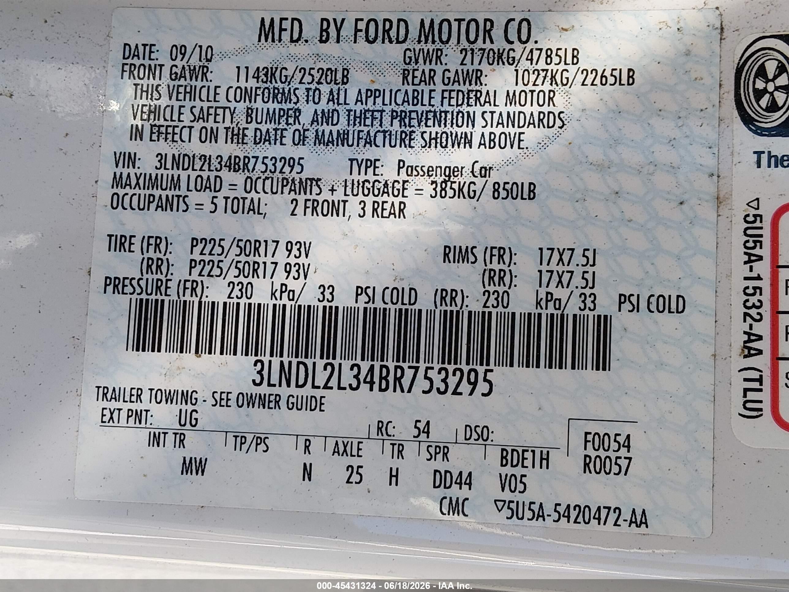 2011 Lincoln Mkz Hybrid White vin: 3LNDL2L34BR753295