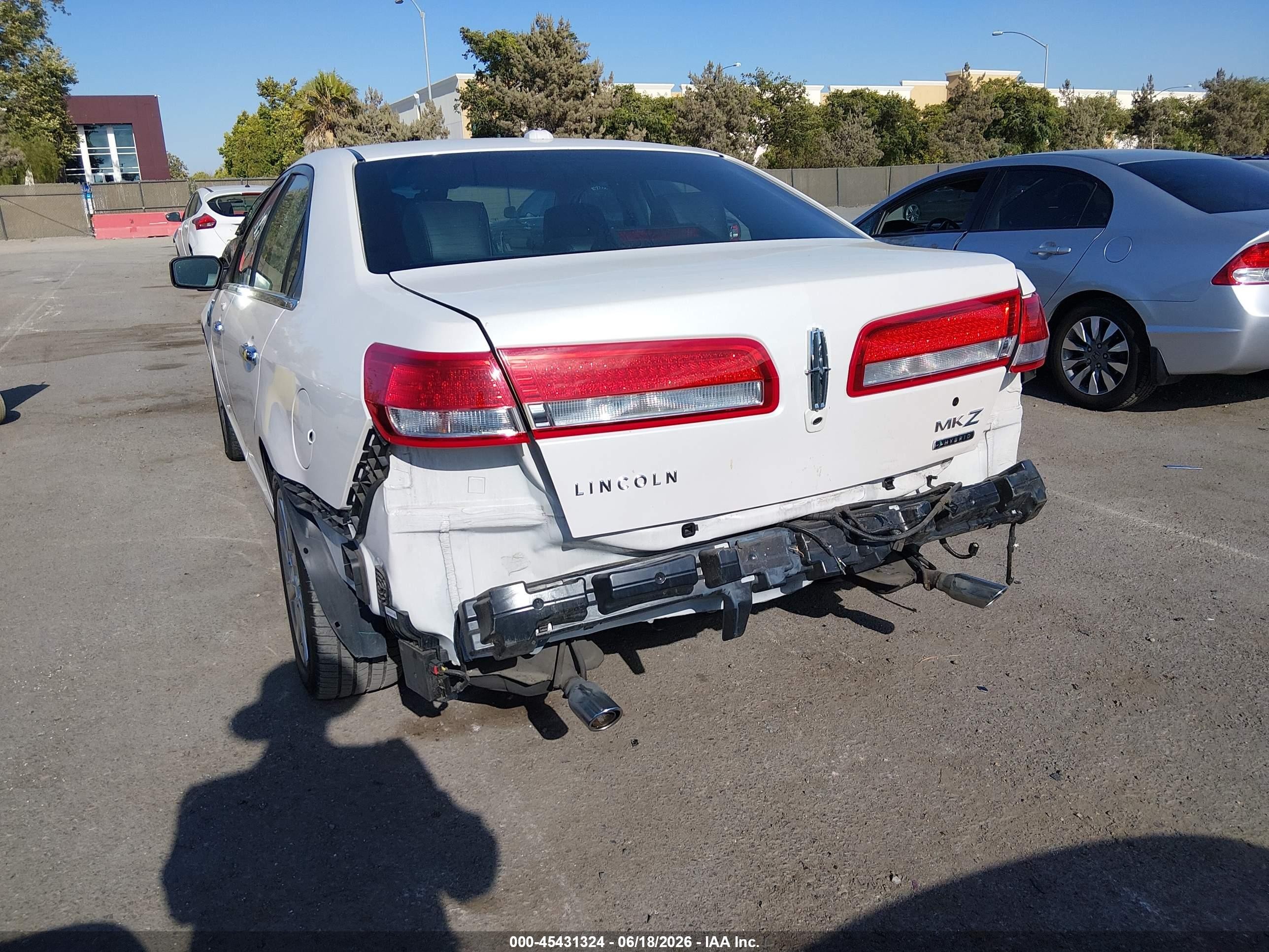 2011 Lincoln Mkz Hybrid White vin: 3LNDL2L34BR753295