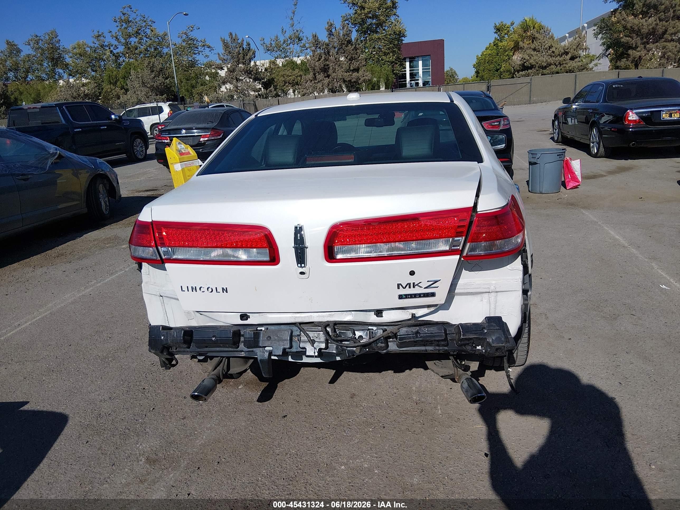 2011 Lincoln Mkz Hybrid White vin: 3LNDL2L34BR753295