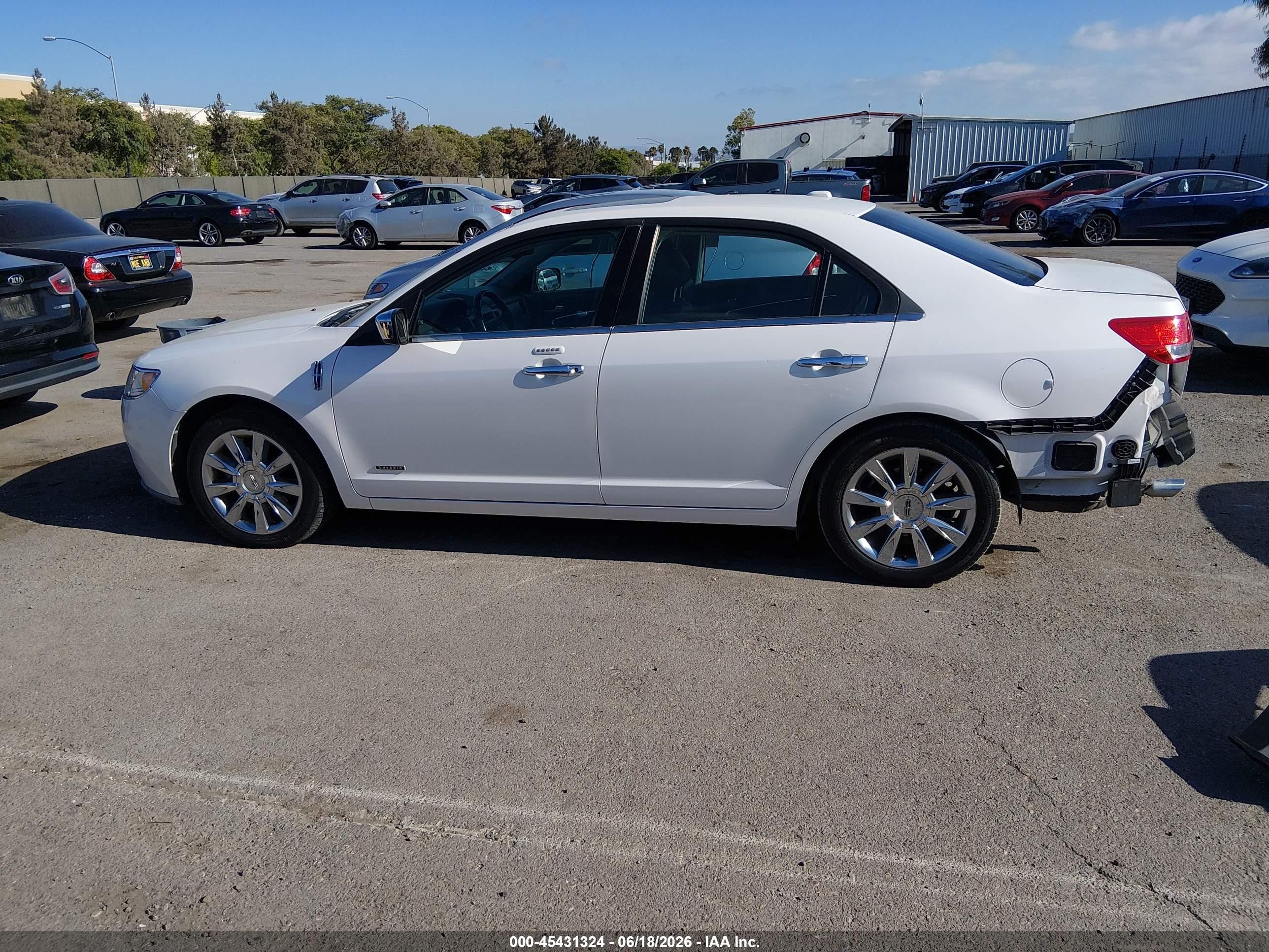 2011 Lincoln Mkz Hybrid White vin: 3LNDL2L34BR753295