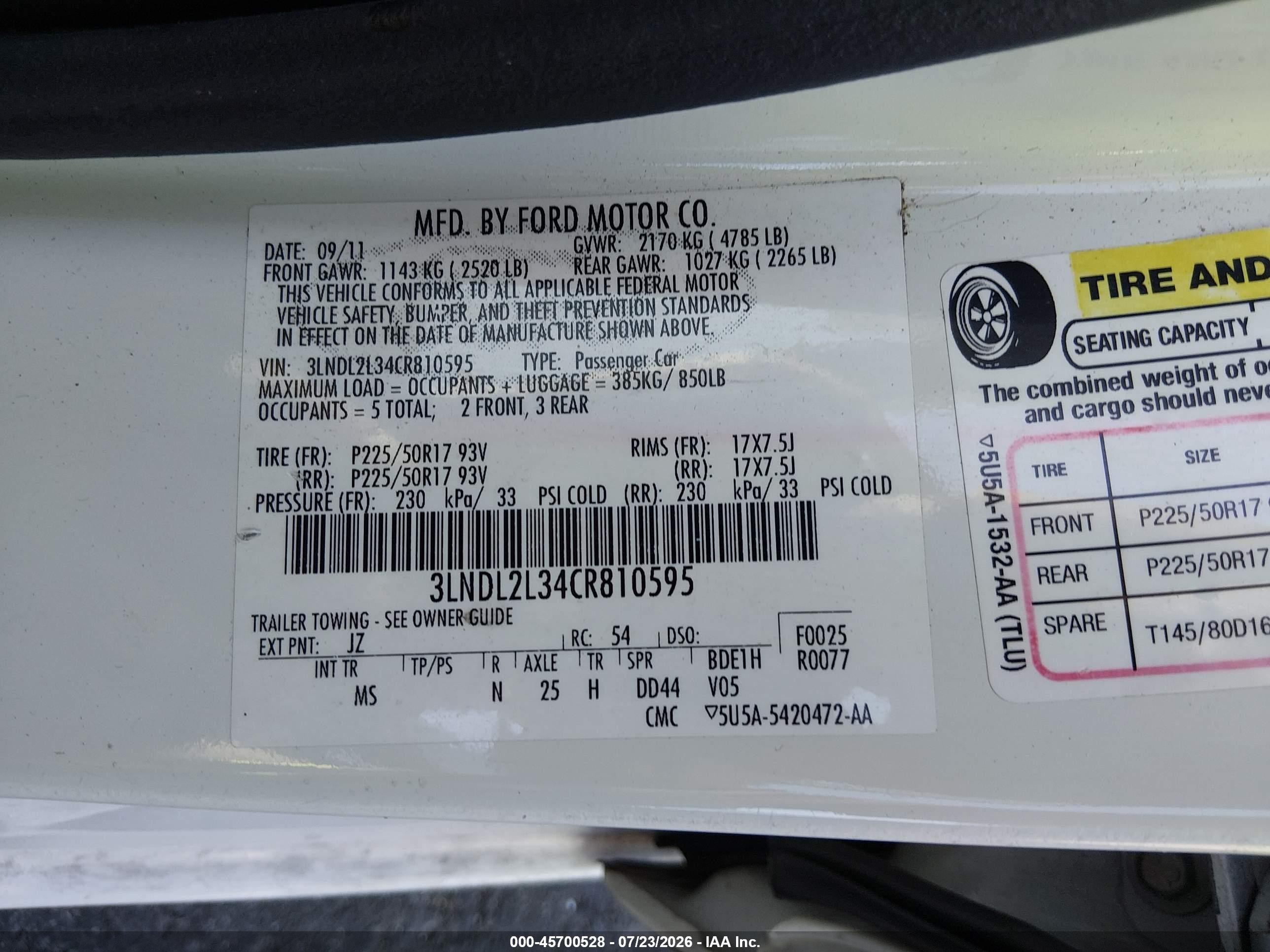 2012 Lincoln Mkz Hybrid   Белый vin: 3LNDL2L34CR810595