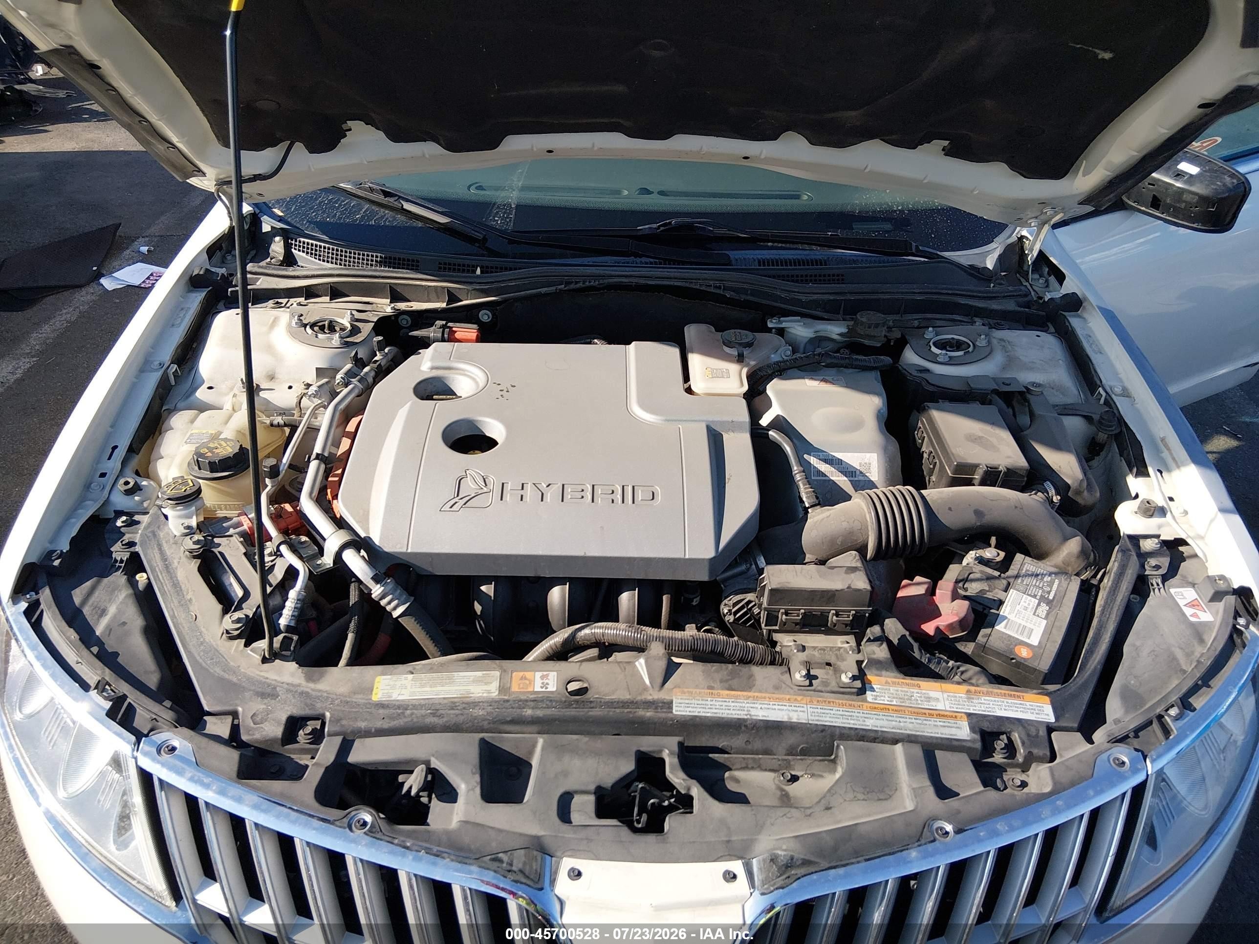 2012 Lincoln Mkz Hybrid   Белый vin: 3LNDL2L34CR810595