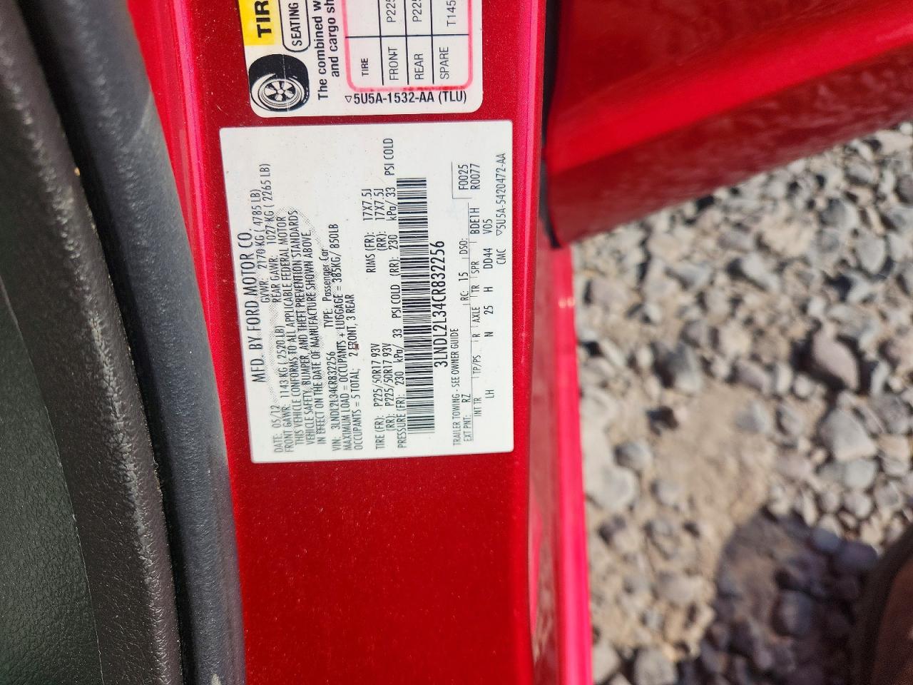2012 Lincoln Mkz Hybrid Red vin: 3LNDL2L34CR832256