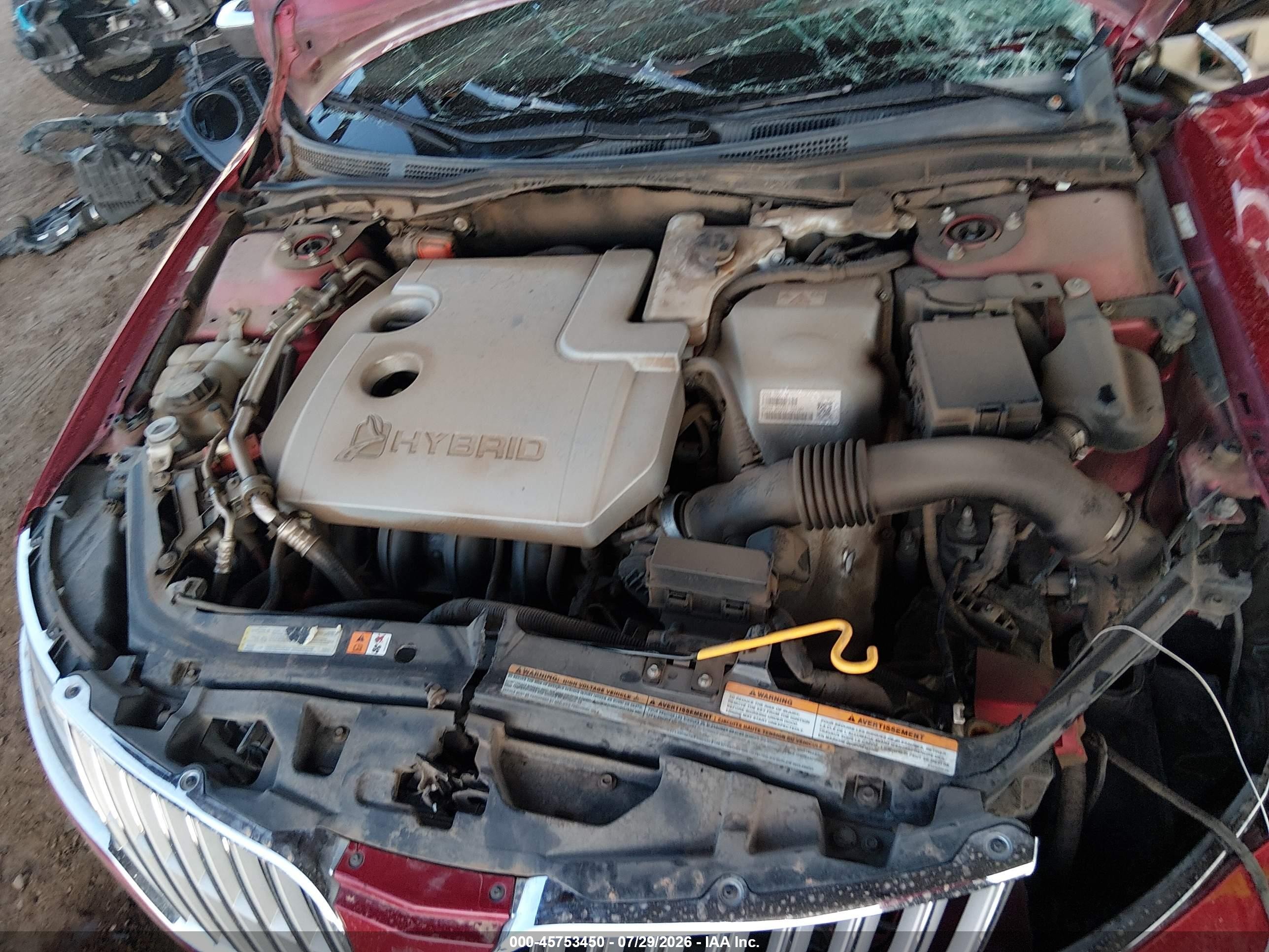 2012 Lincoln Mkz Hybrid   Red vin: 3LNDL2L35CR818348