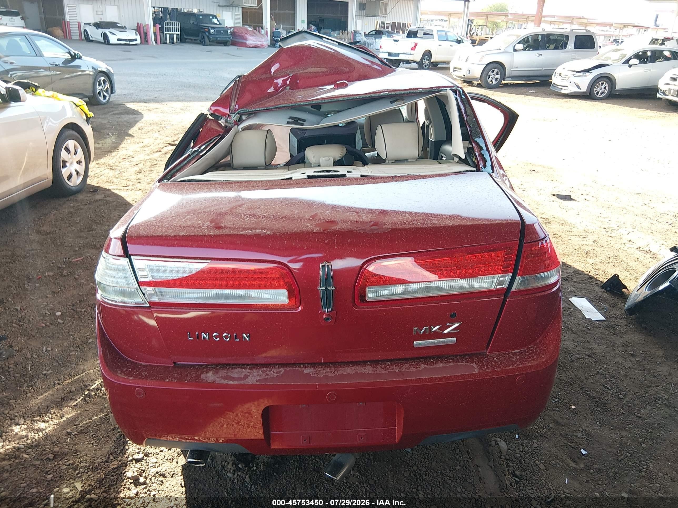 2012 Lincoln Mkz Hybrid   Red vin: 3LNDL2L35CR818348