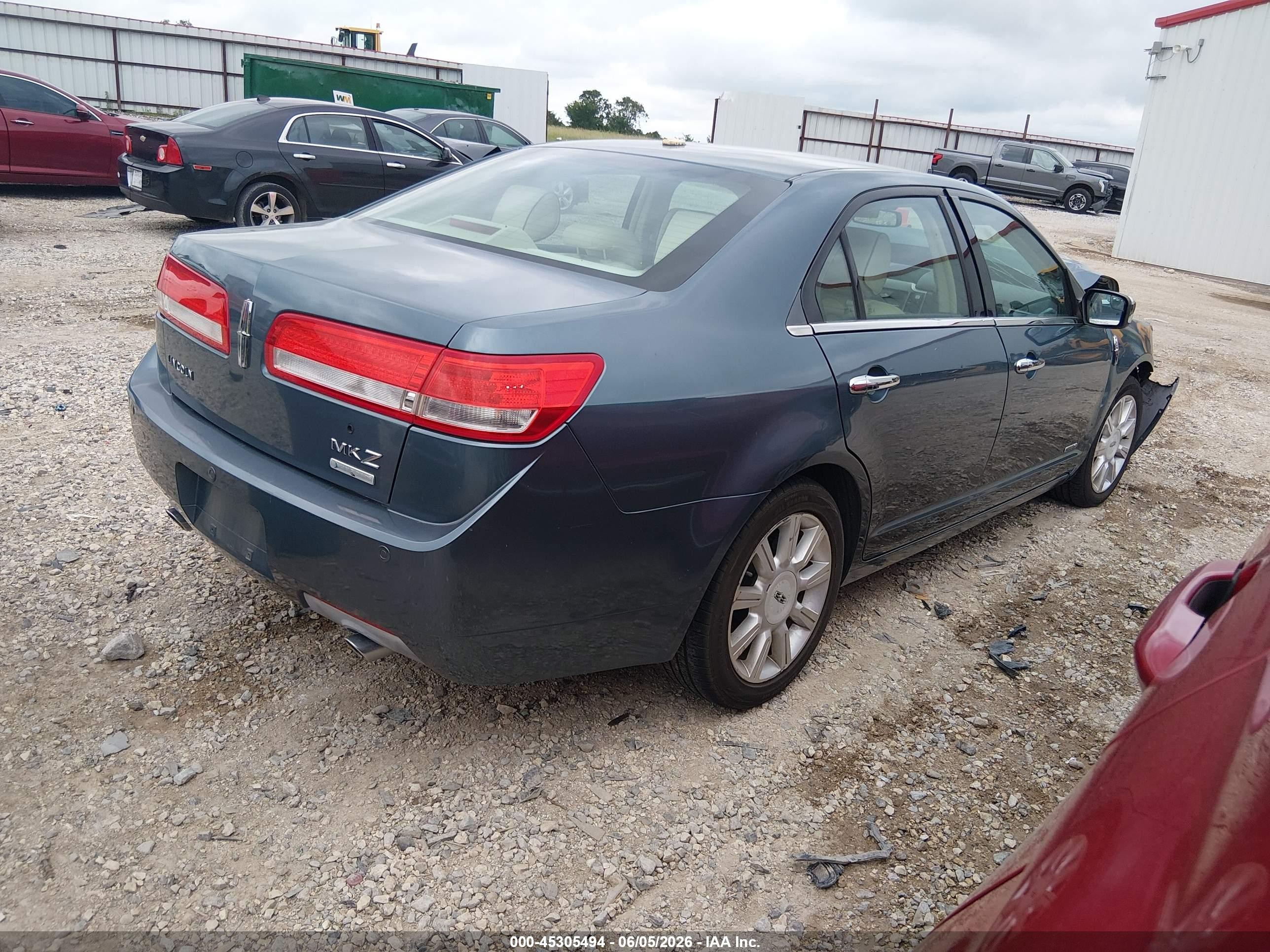 2012 Lincoln Mkz Hybrid   Blue vin: 3LNDL2L36CR809531