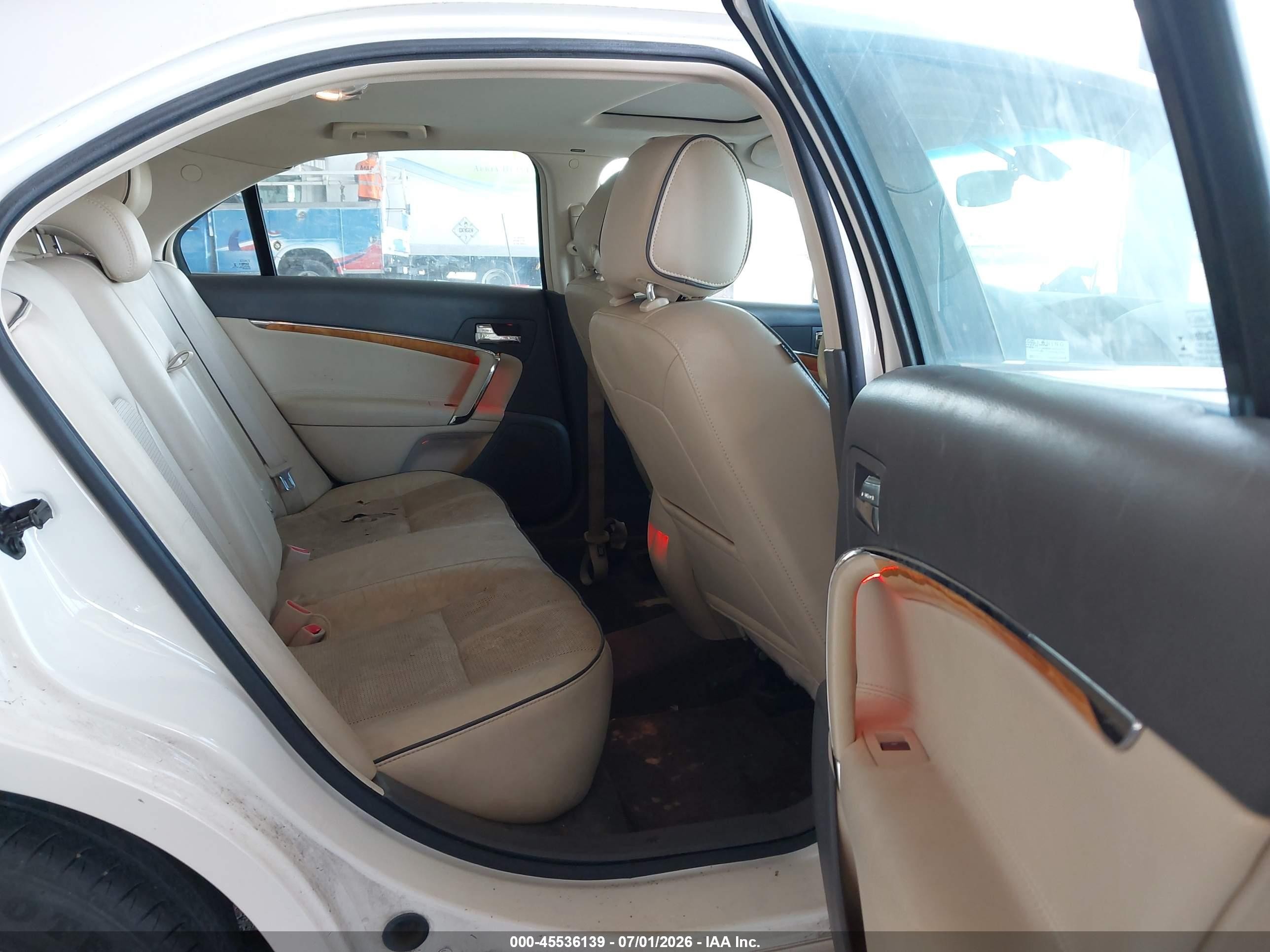 2012 Lincoln Mkz Hybrid   White vin: 3LNDL2L36CR810582