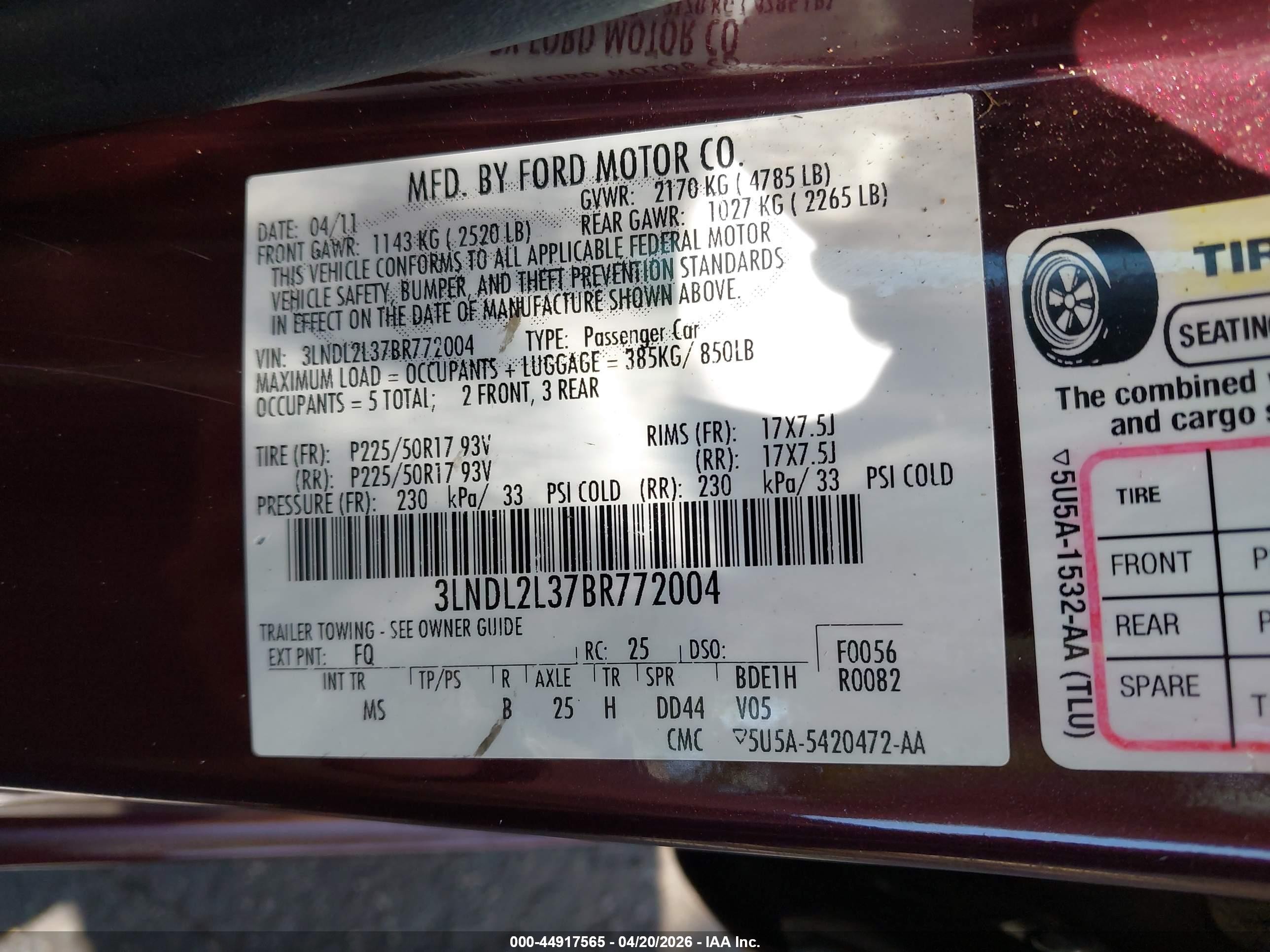 2011 Lincoln Mkz Hybrid   Burgundy vin: 3LNDL2L37BR772004