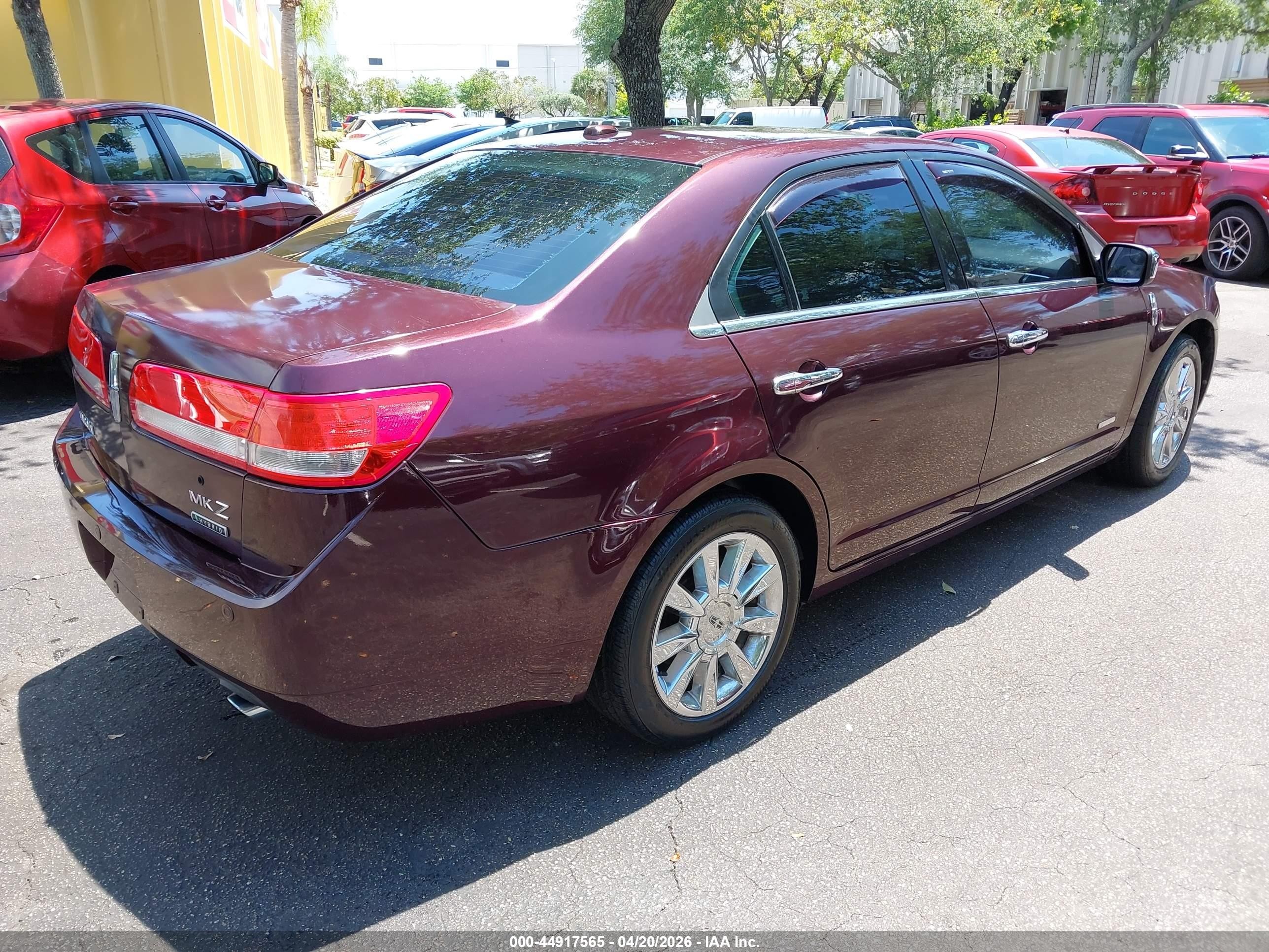 2011 Lincoln Mkz Hybrid   Burgundy vin: 3LNDL2L37BR772004