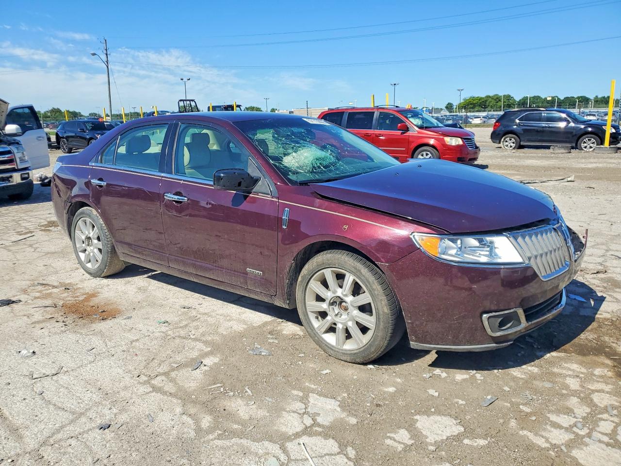 2011 Lincoln Mkz Hybrid Maroon vin: 3LNDL2L38BR763487