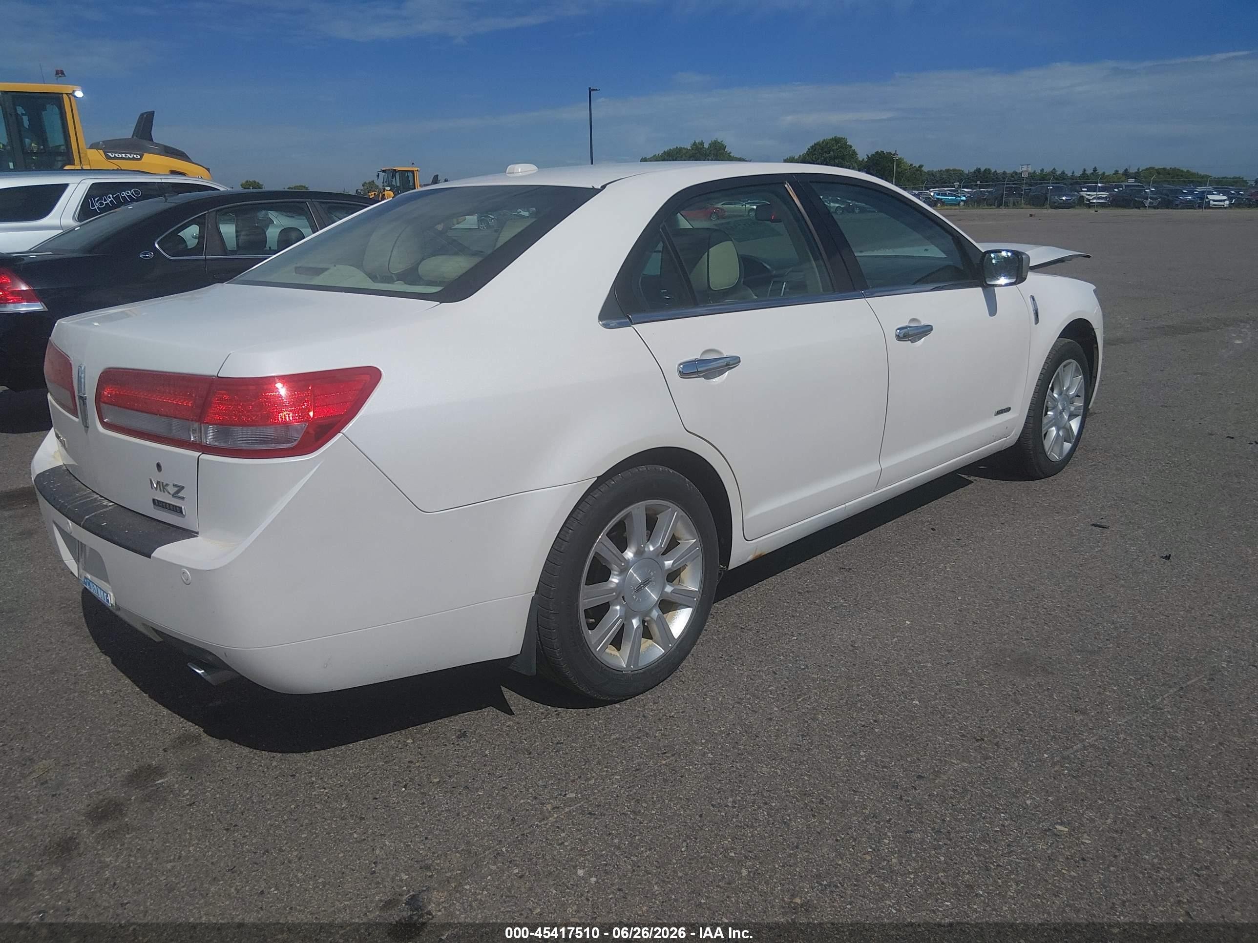 2011 Lincoln Mkz Hybrid White vin: 3LNDL2L38BR773744