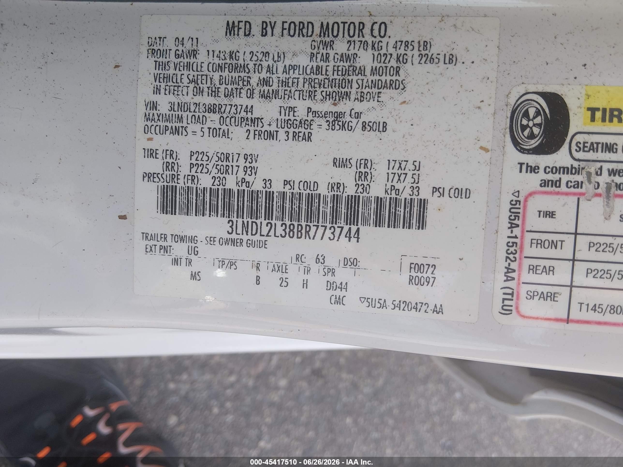 2011 Lincoln Mkz Hybrid White vin: 3LNDL2L38BR773744