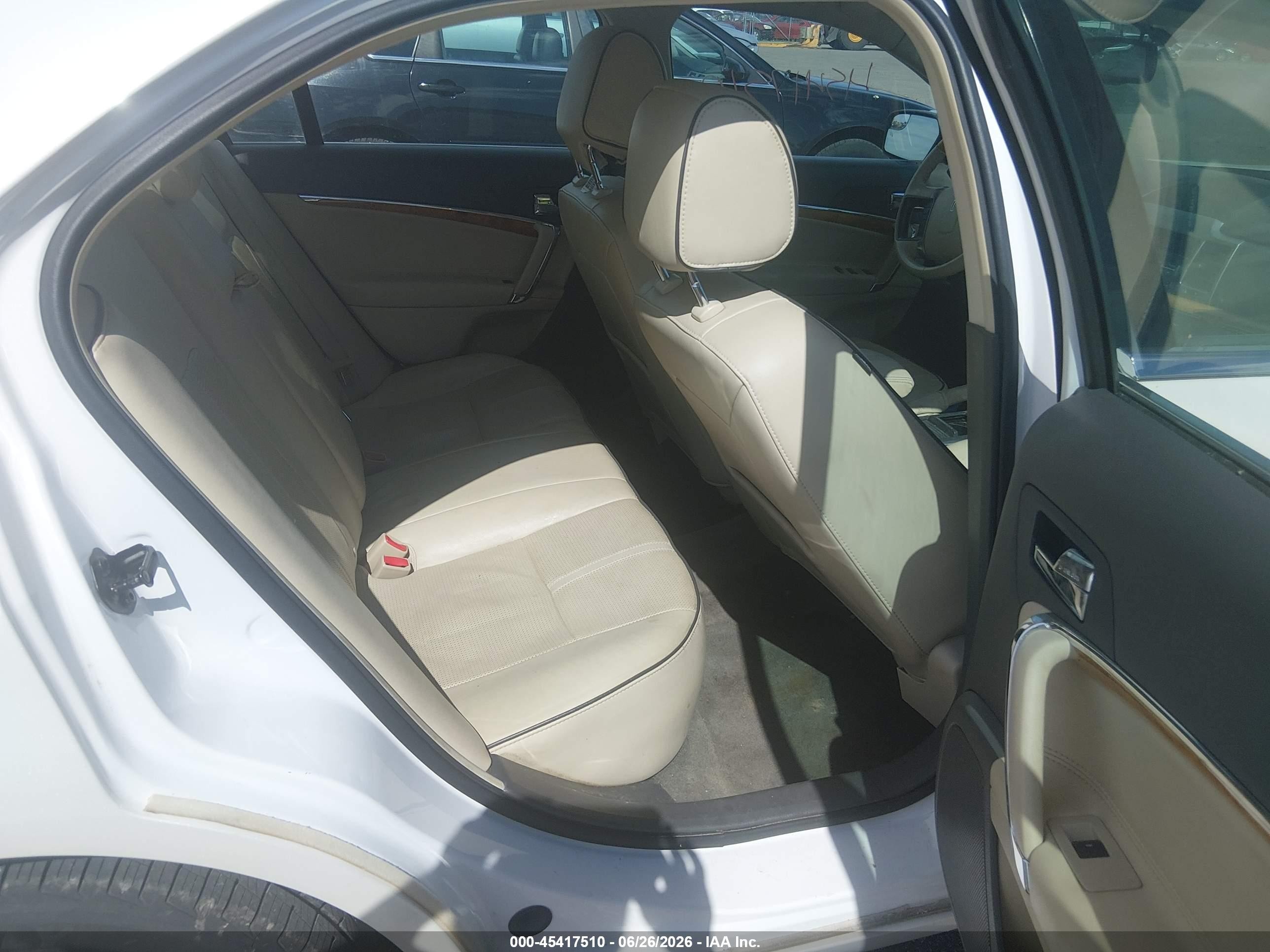 2011 Lincoln Mkz Hybrid White vin: 3LNDL2L38BR773744