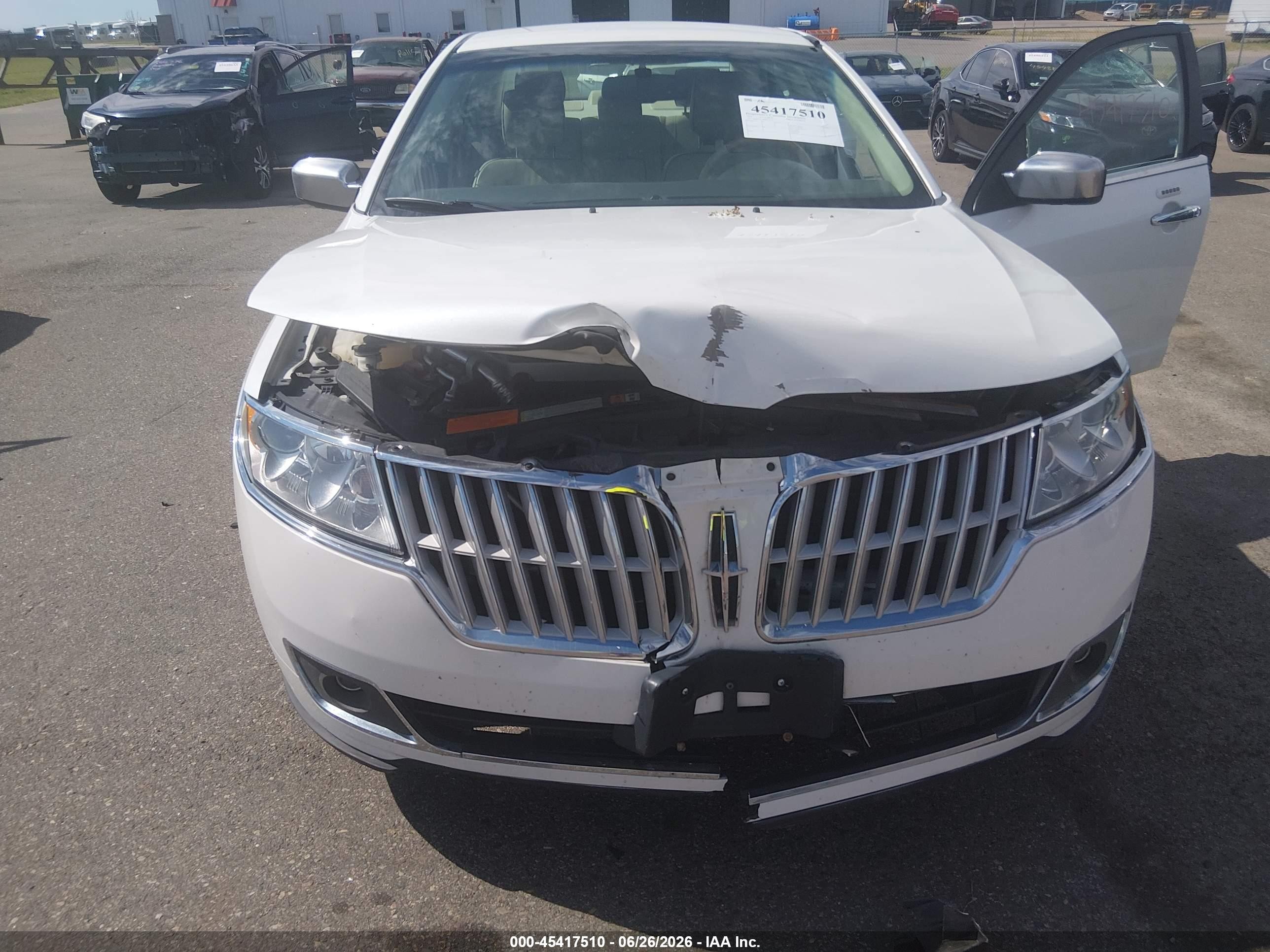 2011 Lincoln Mkz Hybrid White vin: 3LNDL2L38BR773744