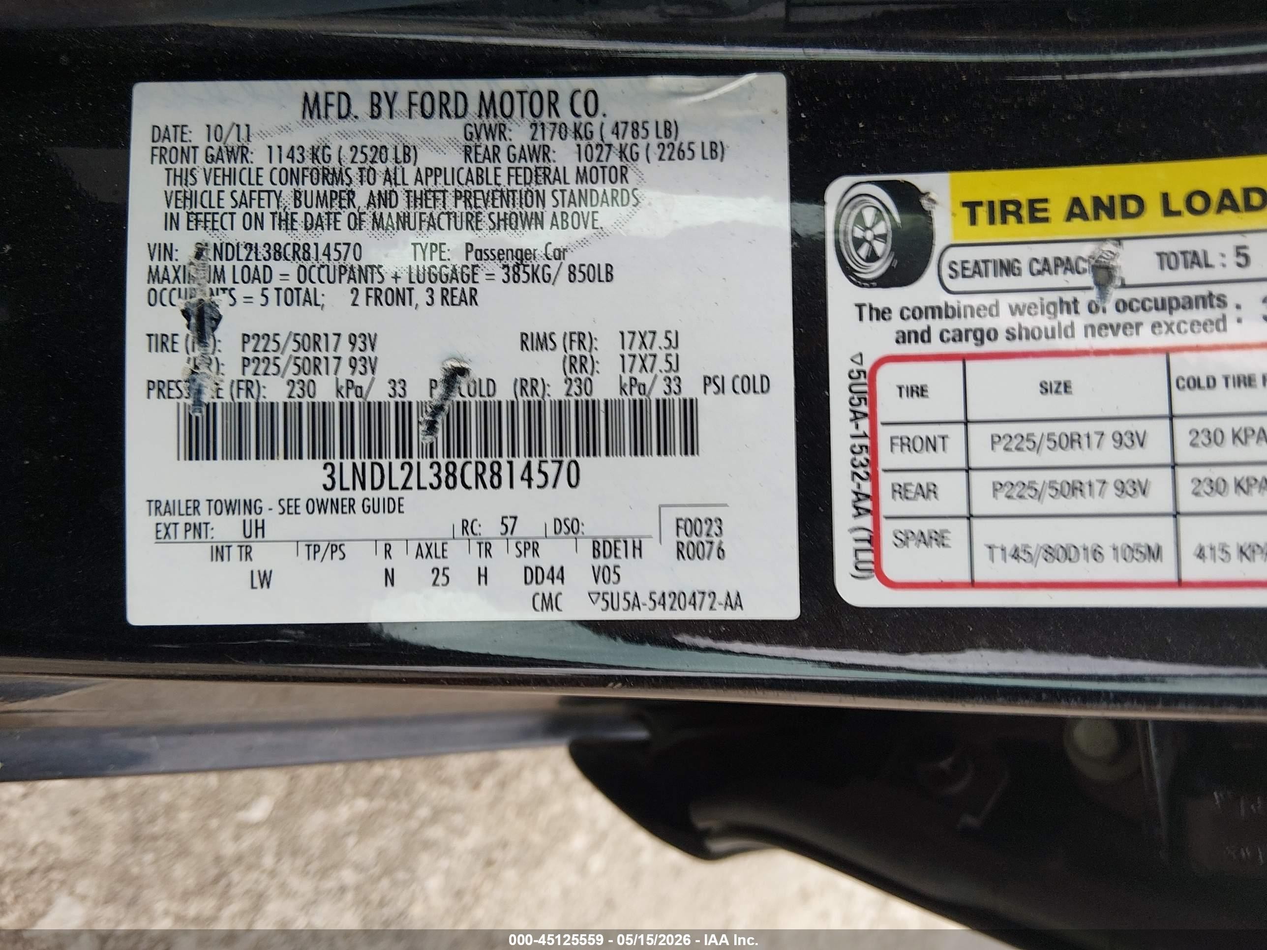 2012 Lincoln Mkz Hybrid   Black vin: 3LNDL2L38CR814570