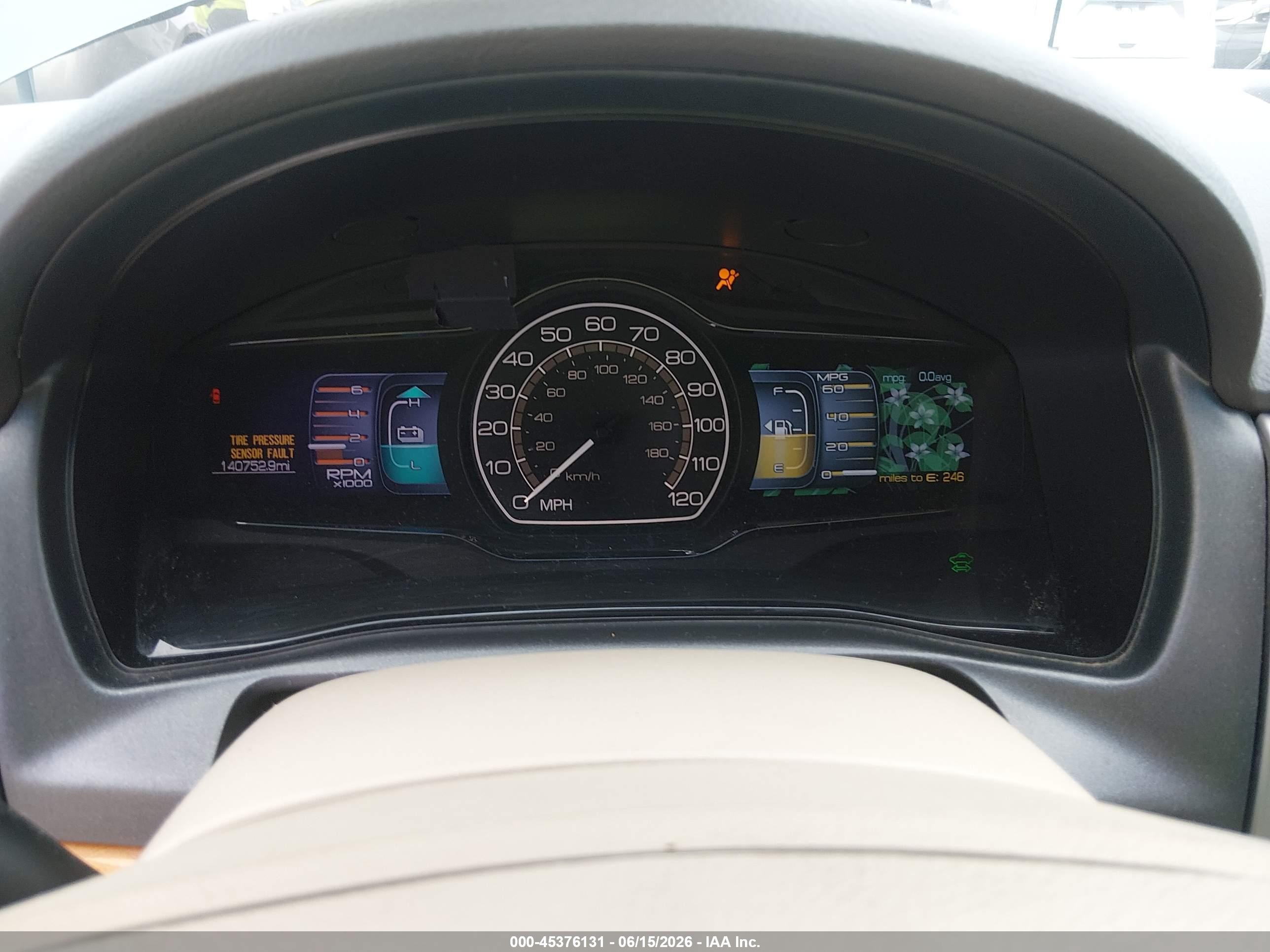 2012 Lincoln Mkz Hybrid   Blue vin: 3LNDL2L39CR808048
