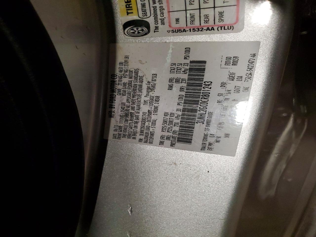 2012 Lincoln Mkz Silver vin: 3LNHL2GC0CR801243