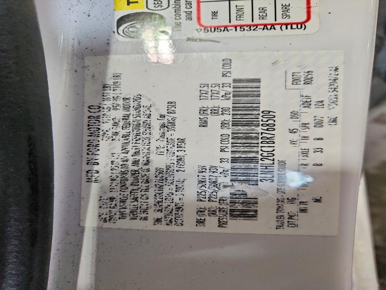 2011 Lincoln Mkz White vin: 3LNHL2GC1BR768509