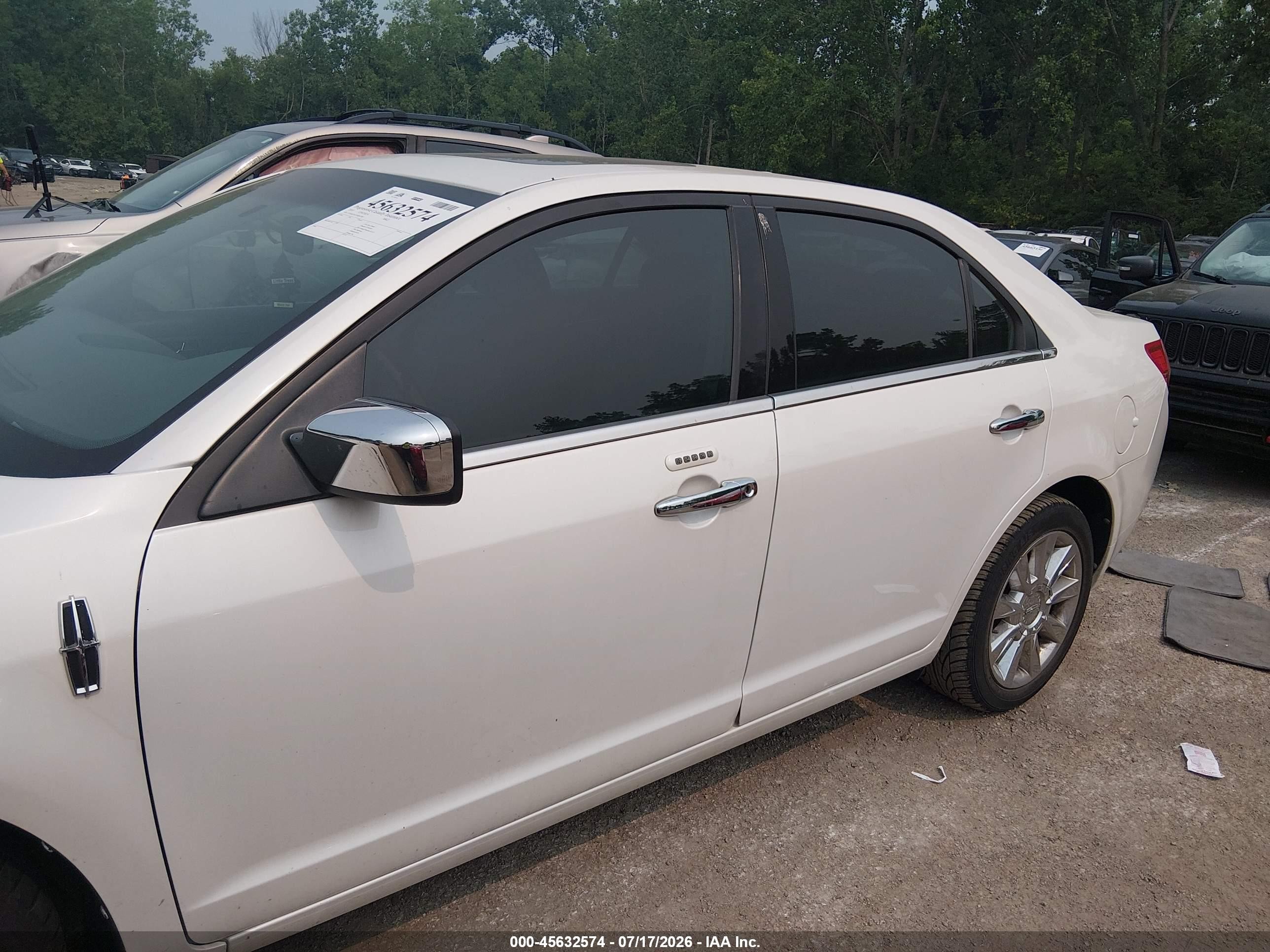 2010 Lincoln Mkz   White vin: 3LNHL2GC2AR647065