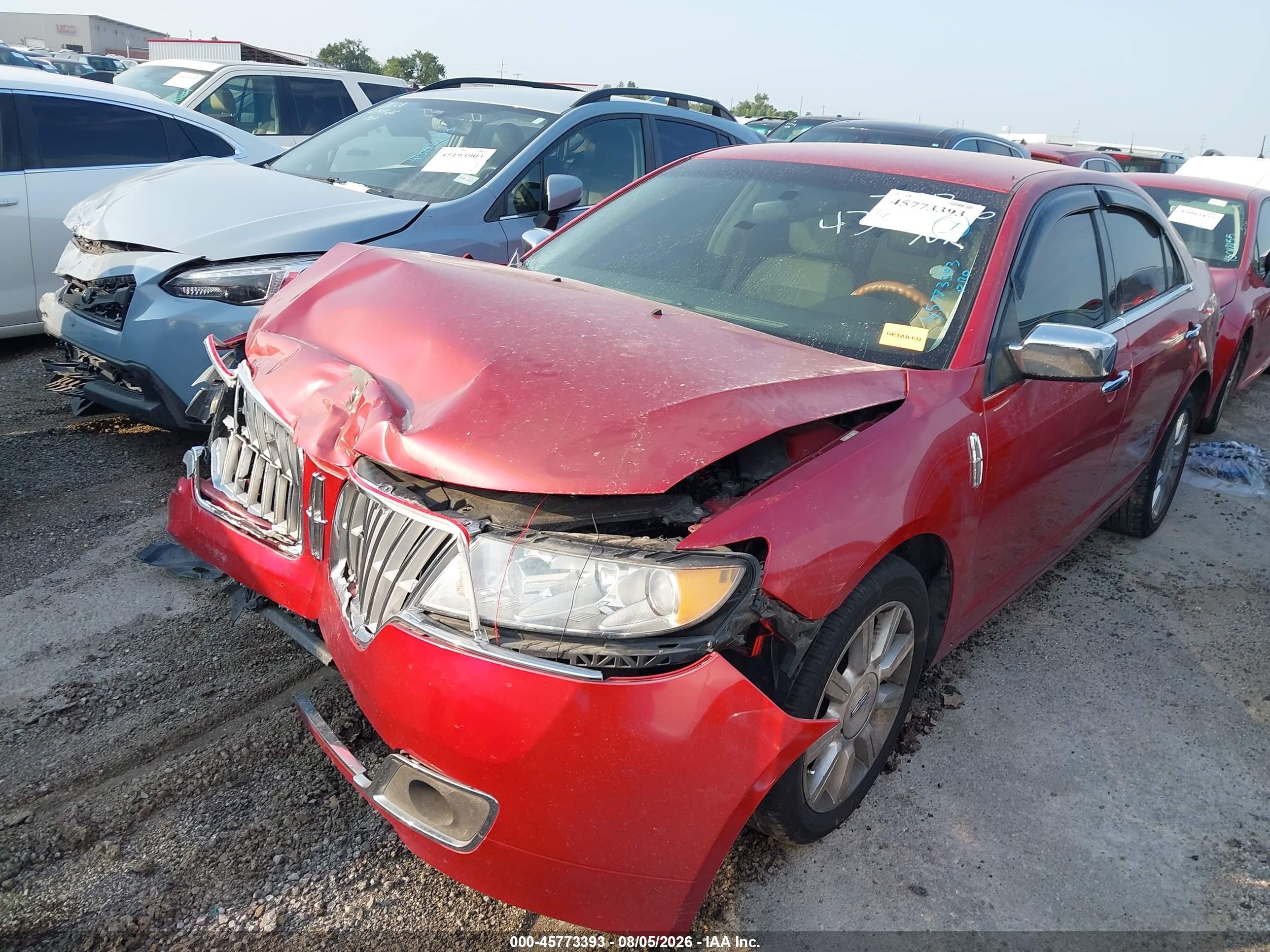 2010 Lincoln Mkz Red vin: 3LNHL2GC2AR657885